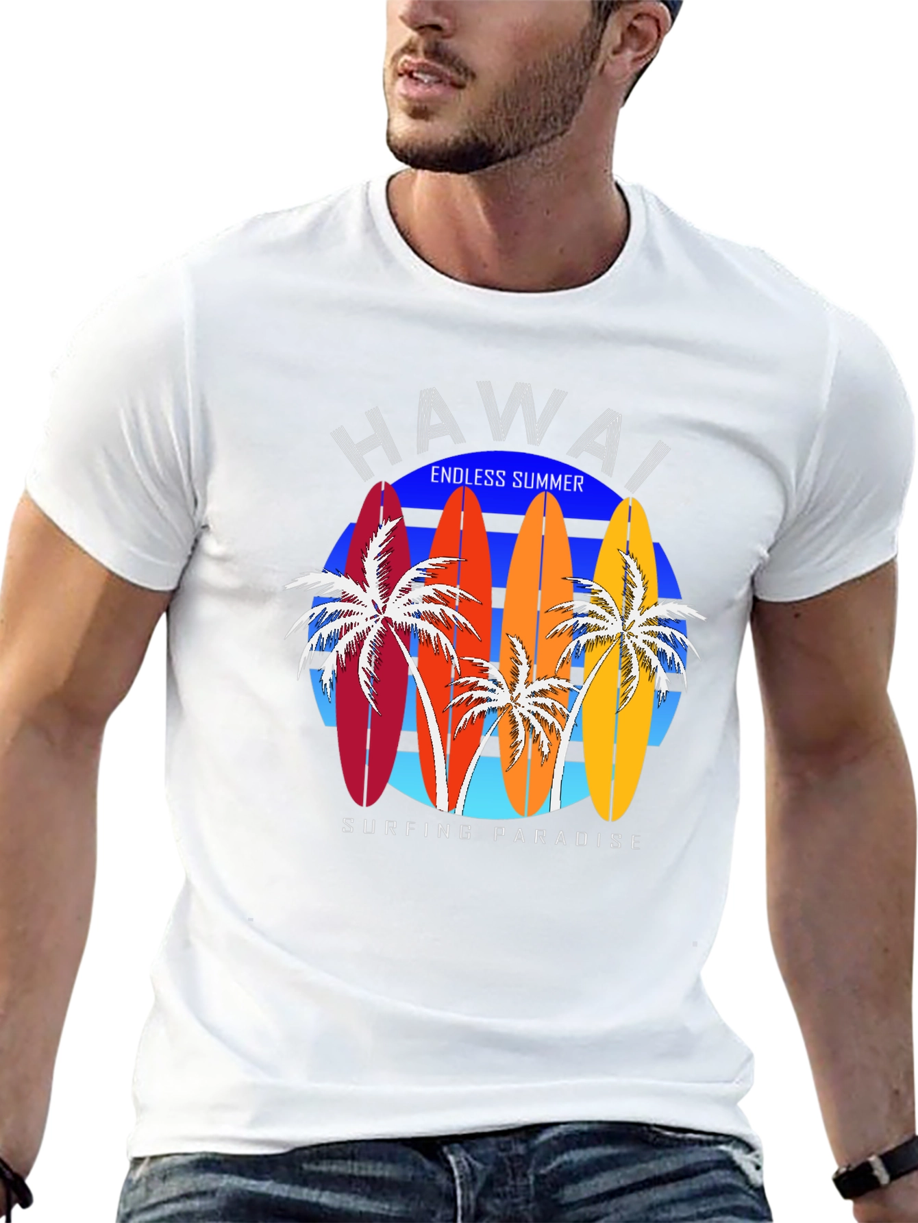 Hawaii Surfboard T-Shirt - Endless Summer Paradise