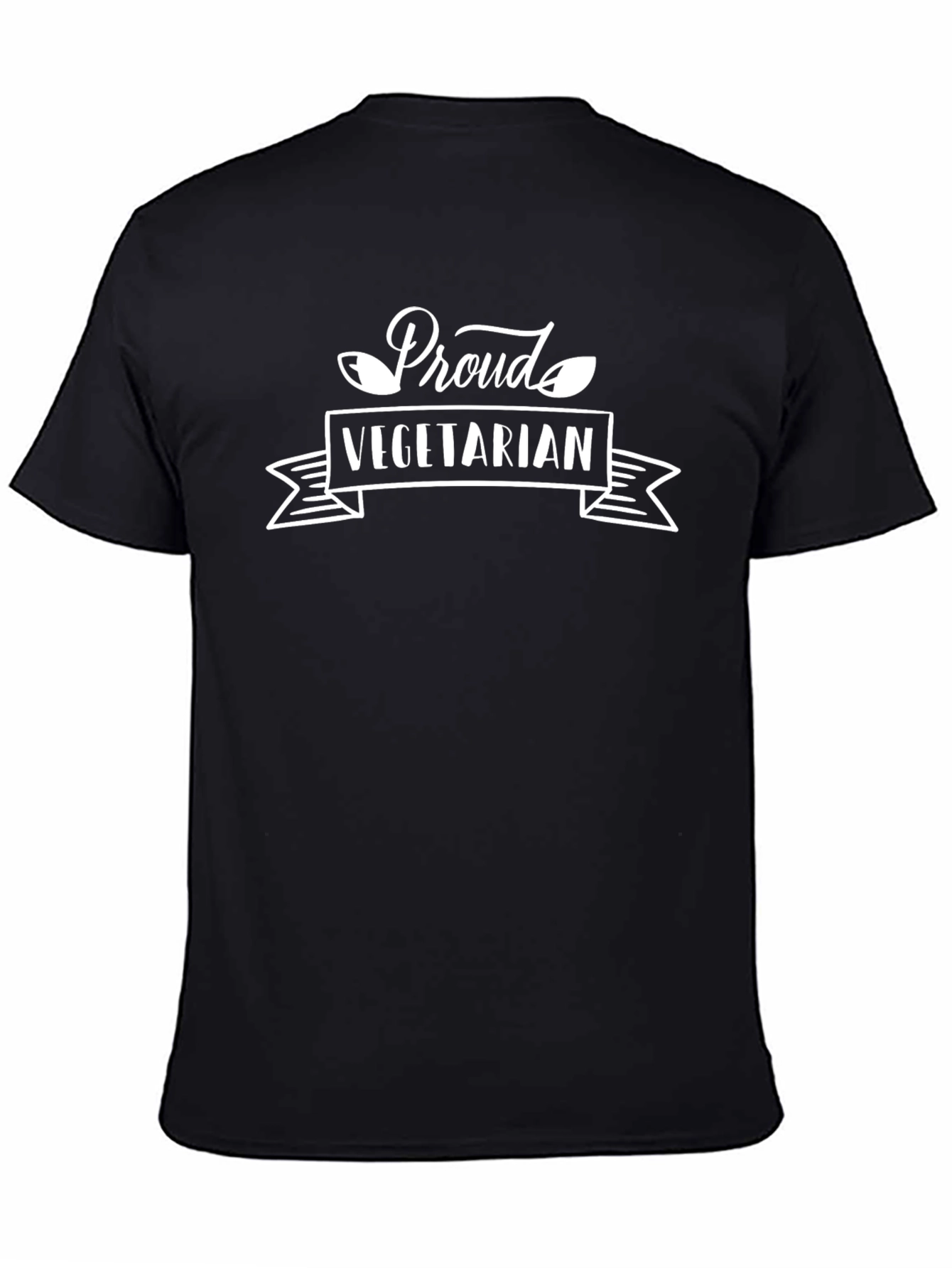 Proud Vegetarian Graphic T-Shirt - Black