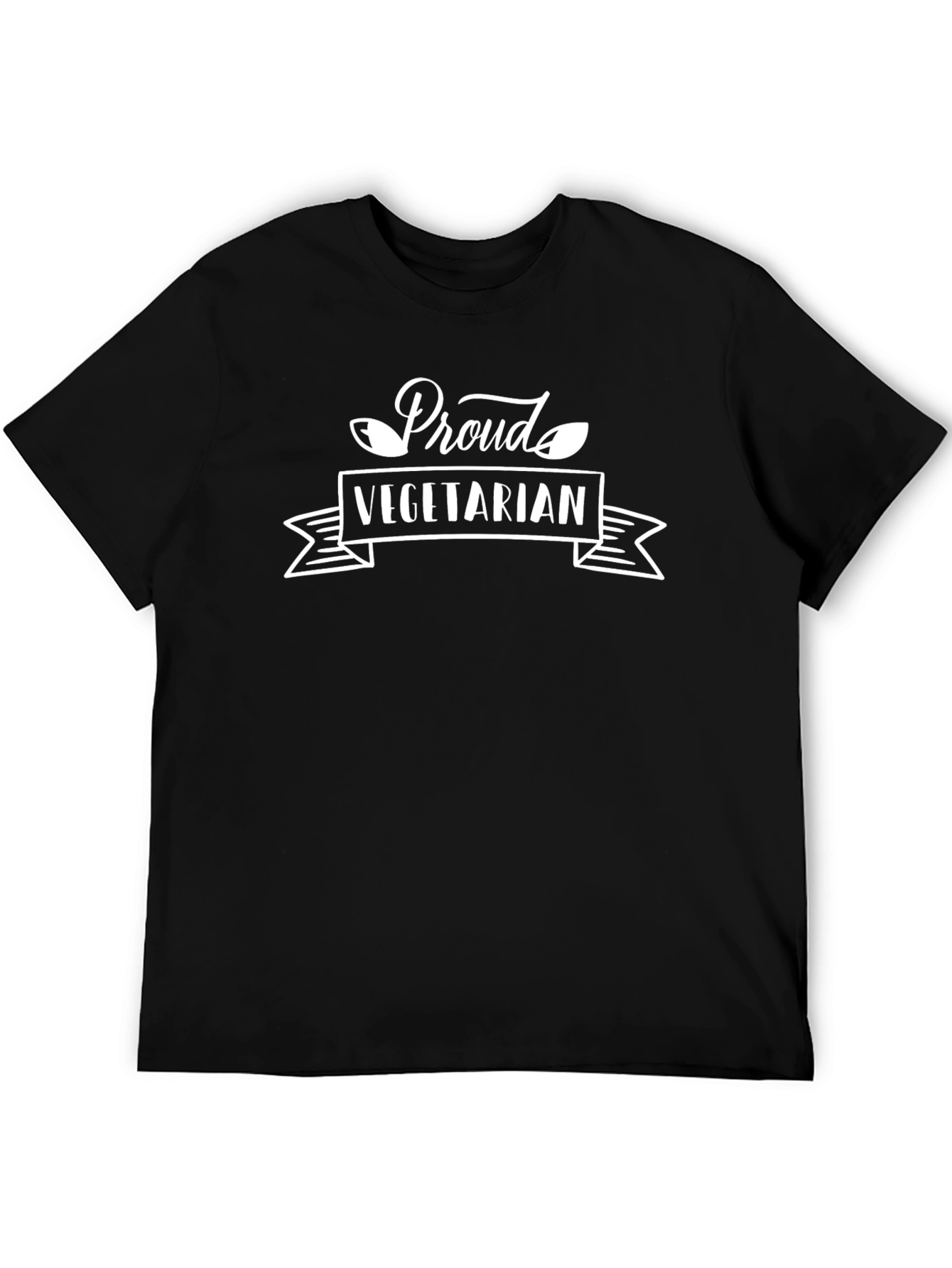 Proud Vegetarian Graphic T-Shirt - Black