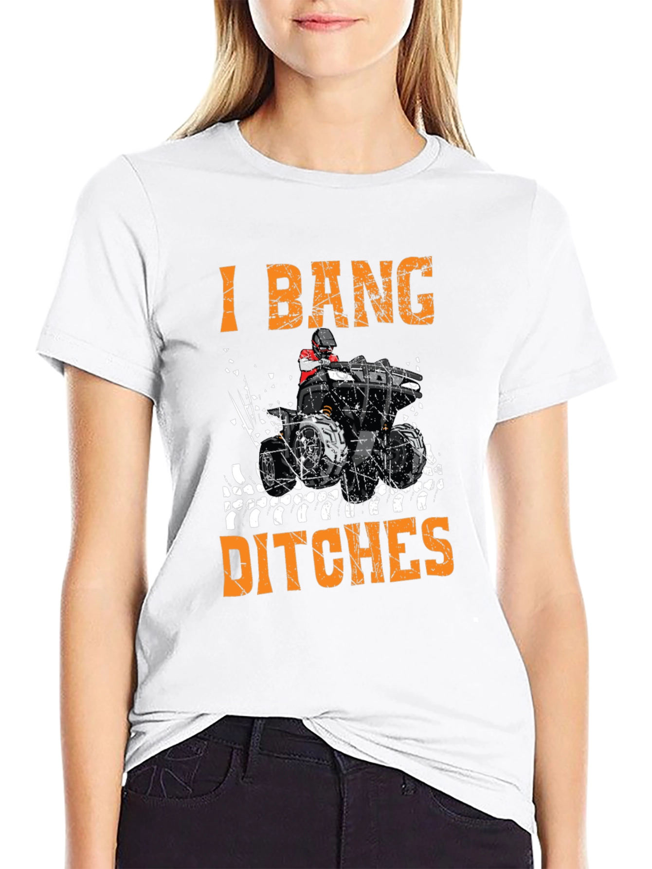 I Bang Ditches ATV T-Shirt - Black