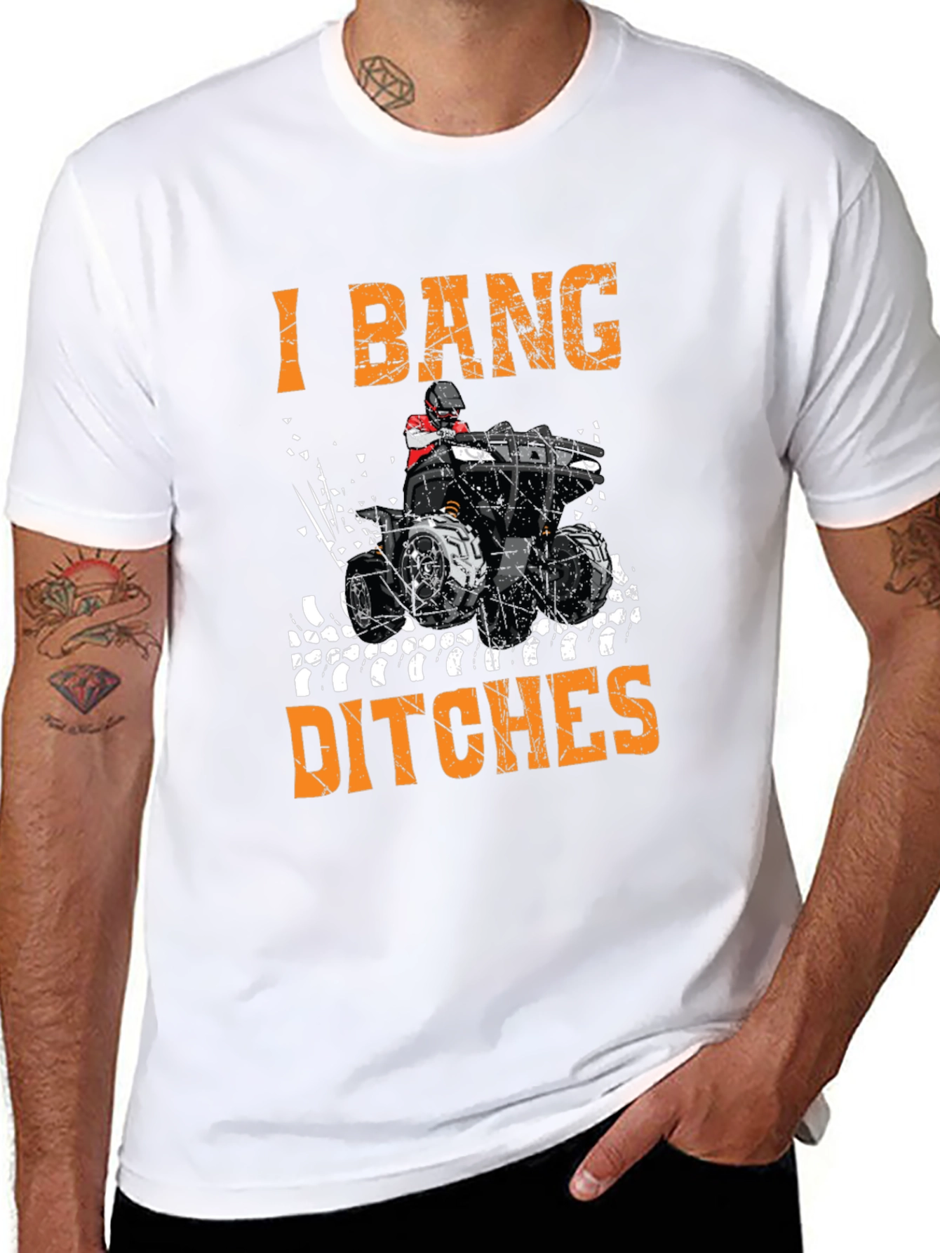 I Bang Ditches ATV T-Shirt - Black