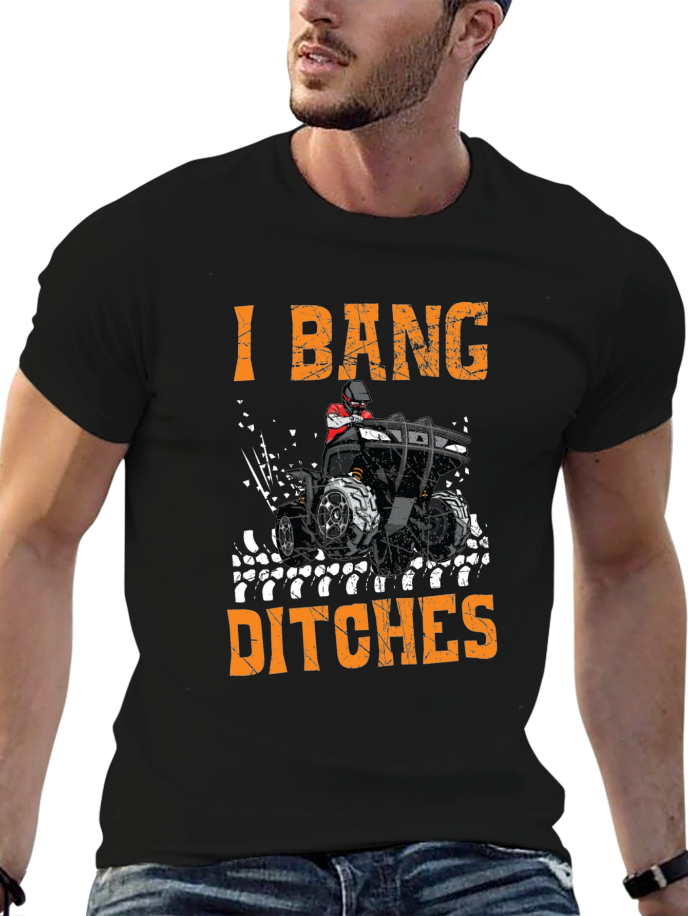 I Bang Ditches ATV T-Shirt - Black