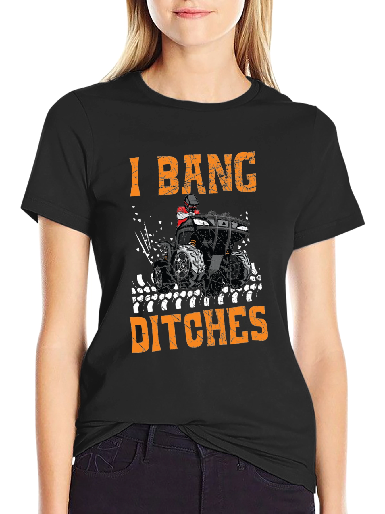 I Bang Ditches ATV T-Shirt - Black