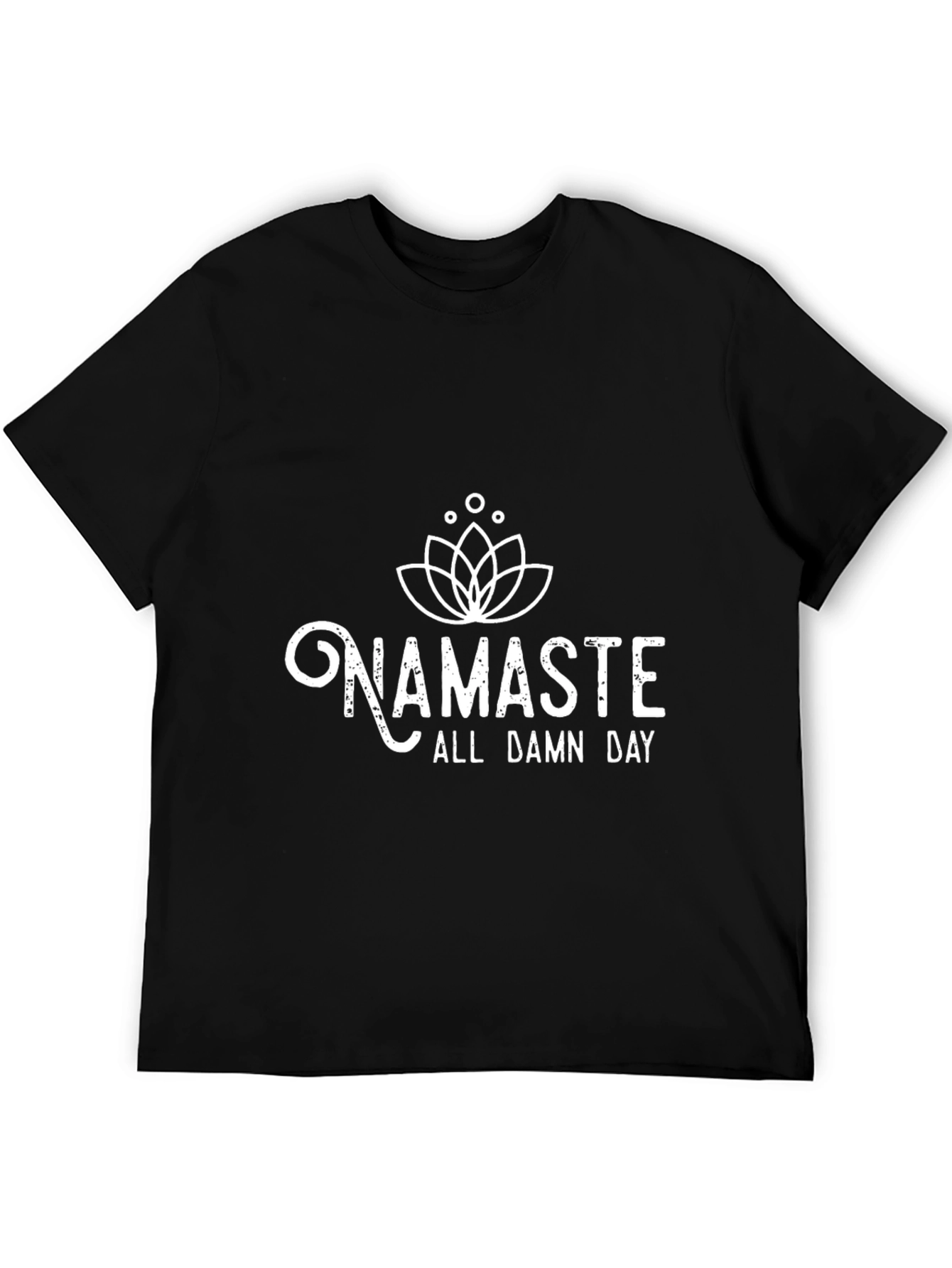 Namaste All Damn Day Black T-Shirt