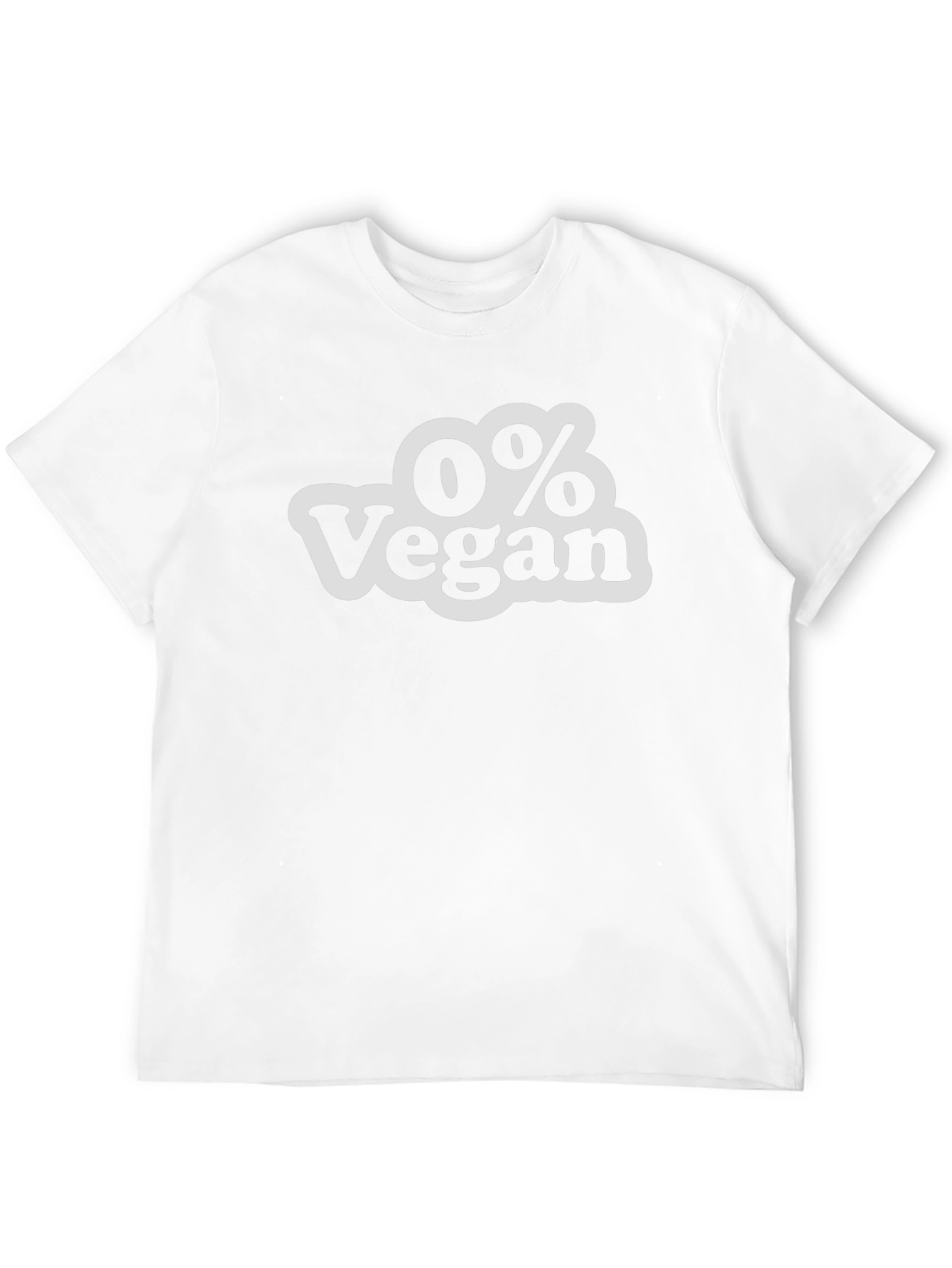 0% Vegan Graphic Tee - Humorous Anti-Vegan Statement