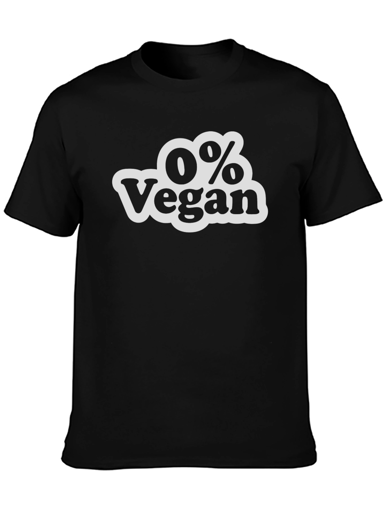 0% Vegan Graphic Tee - Humorous Anti-Vegan Statement