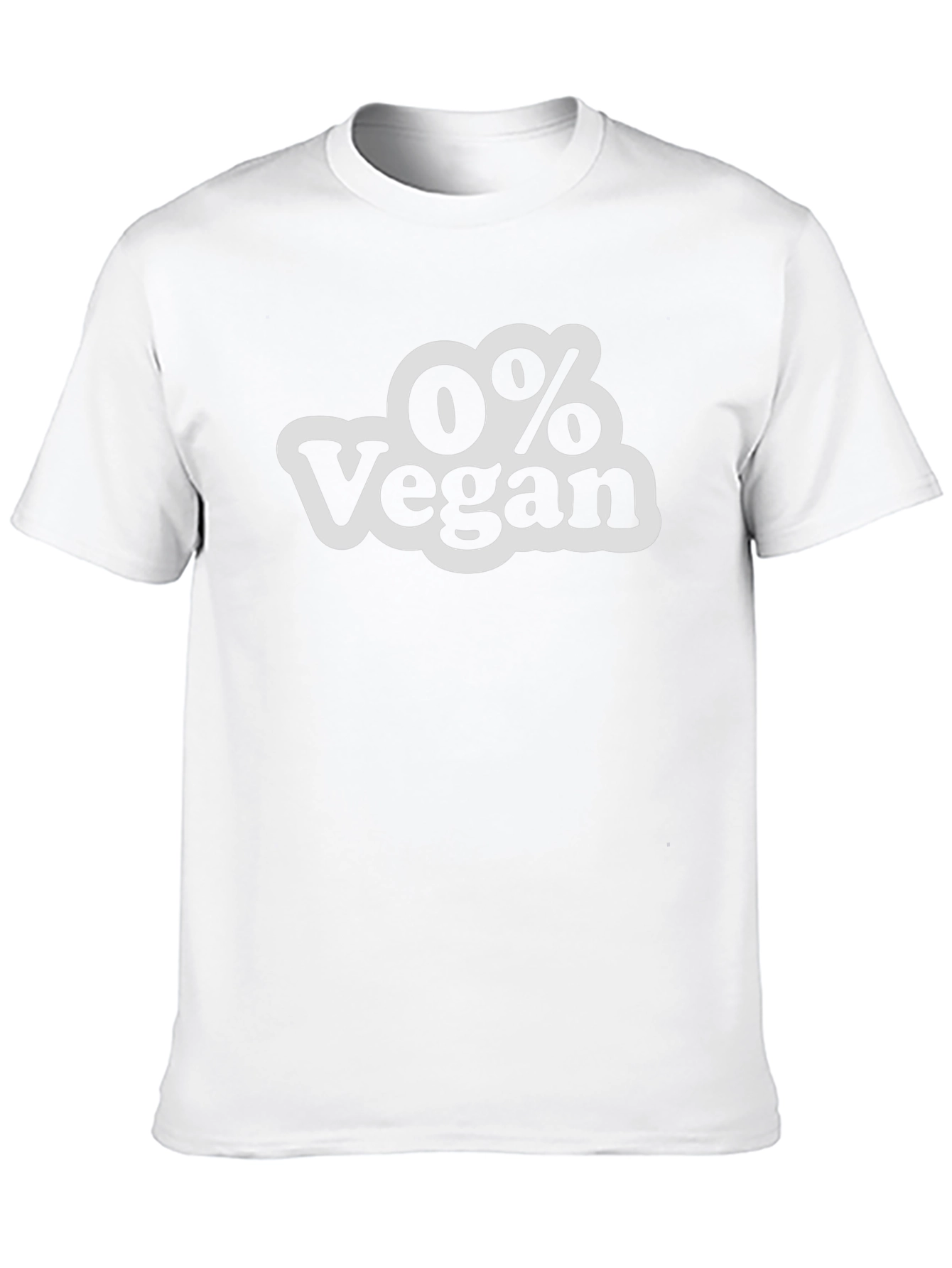 0% Vegan Graphic Tee - Humorous Anti-Vegan Statement