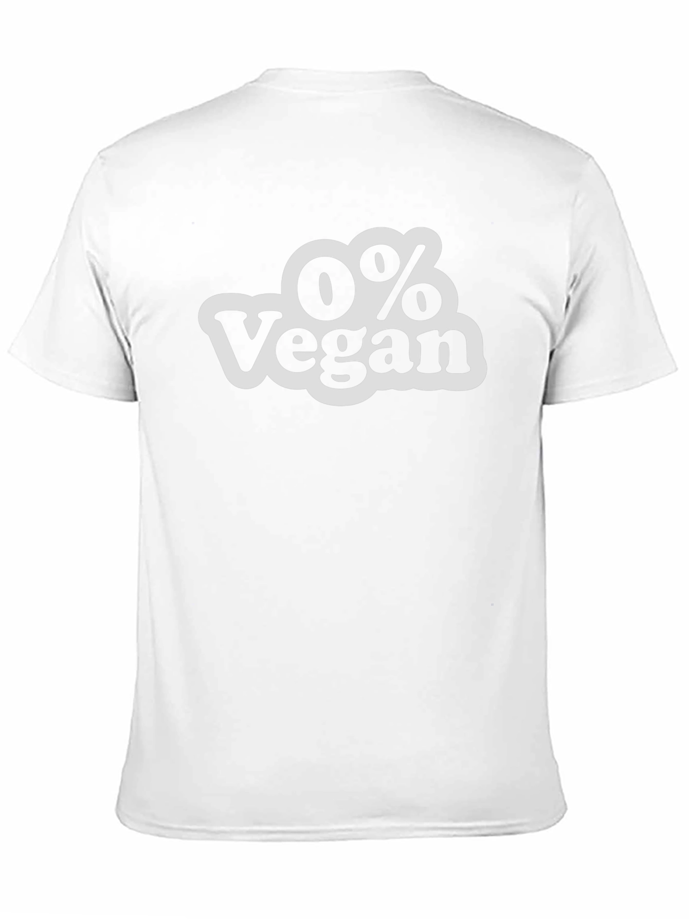 0% Vegan Graphic Tee - Humorous Anti-Vegan Statement