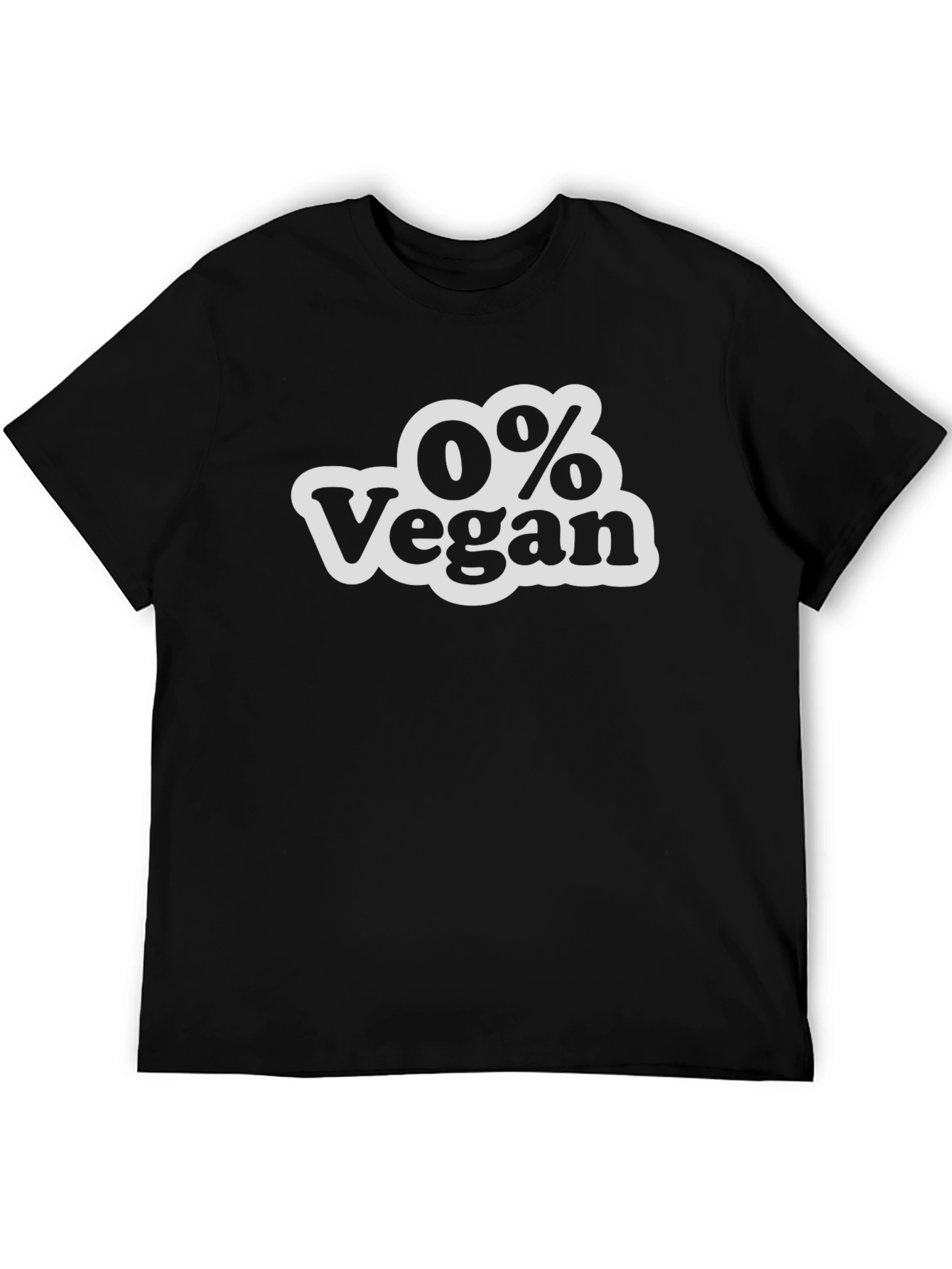 0% Vegan Graphic Tee - Humorous Anti-Vegan Statement