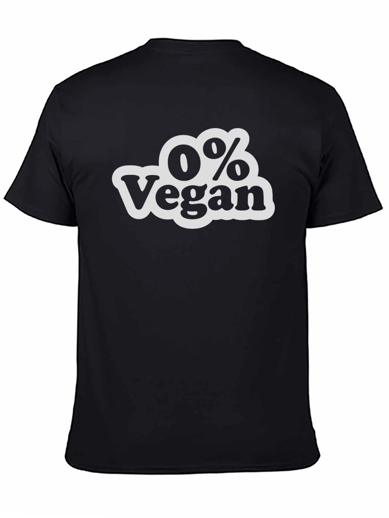 0% Vegan Graphic Tee - Humorous Anti-Vegan Statement