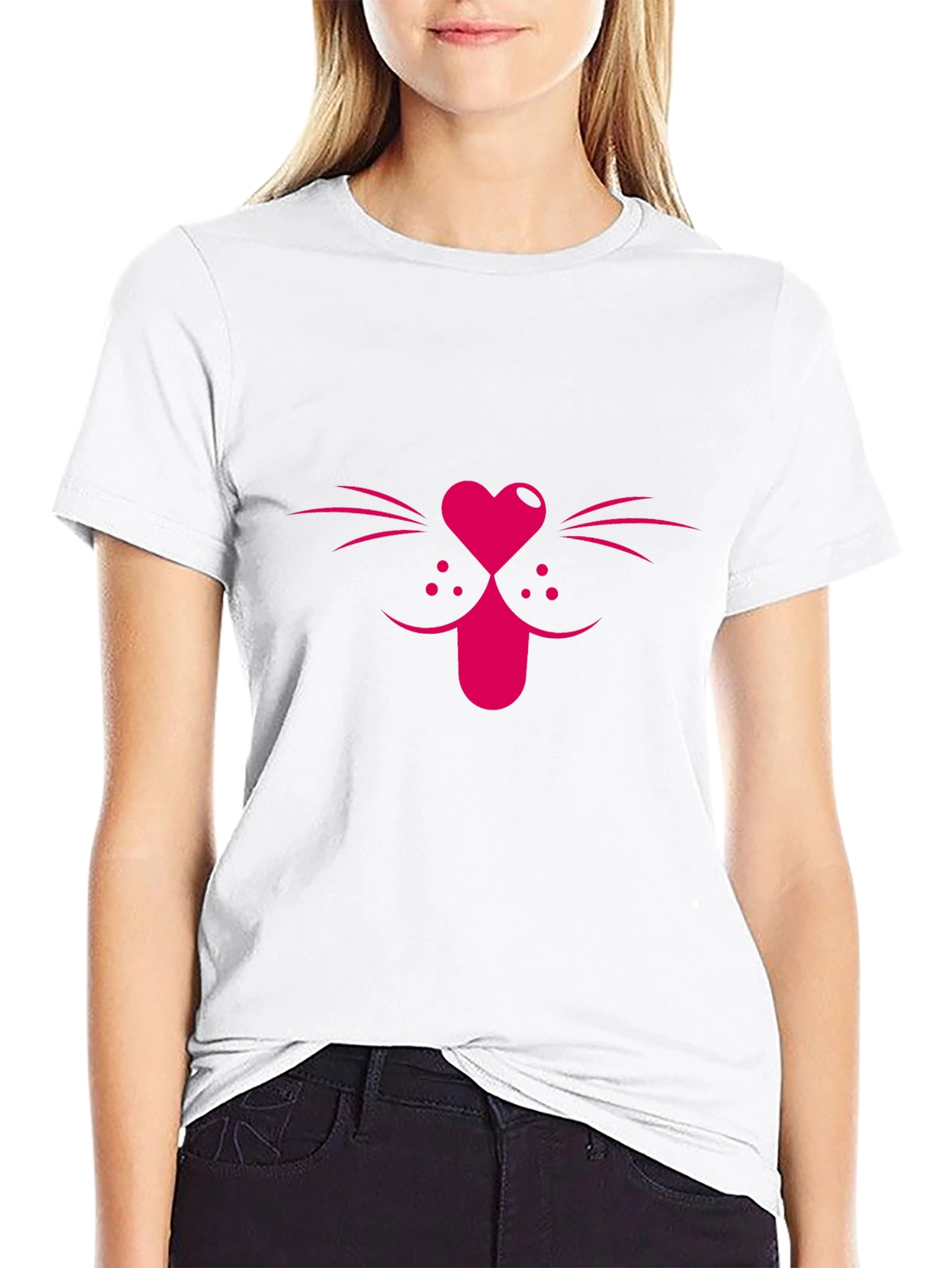 Heart Nose Kitty Tee