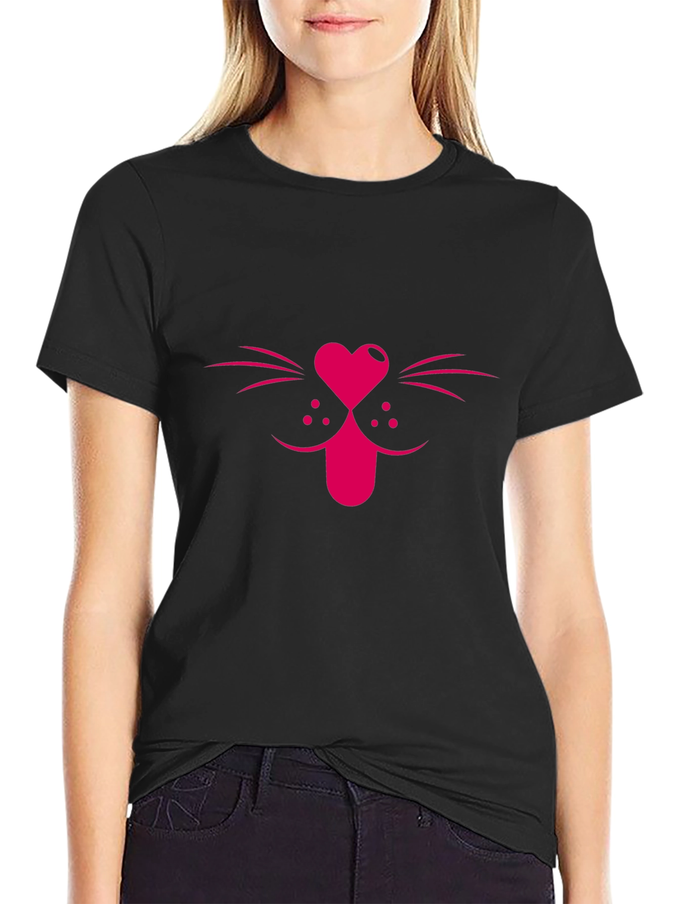 Heart Nose Kitty Tee