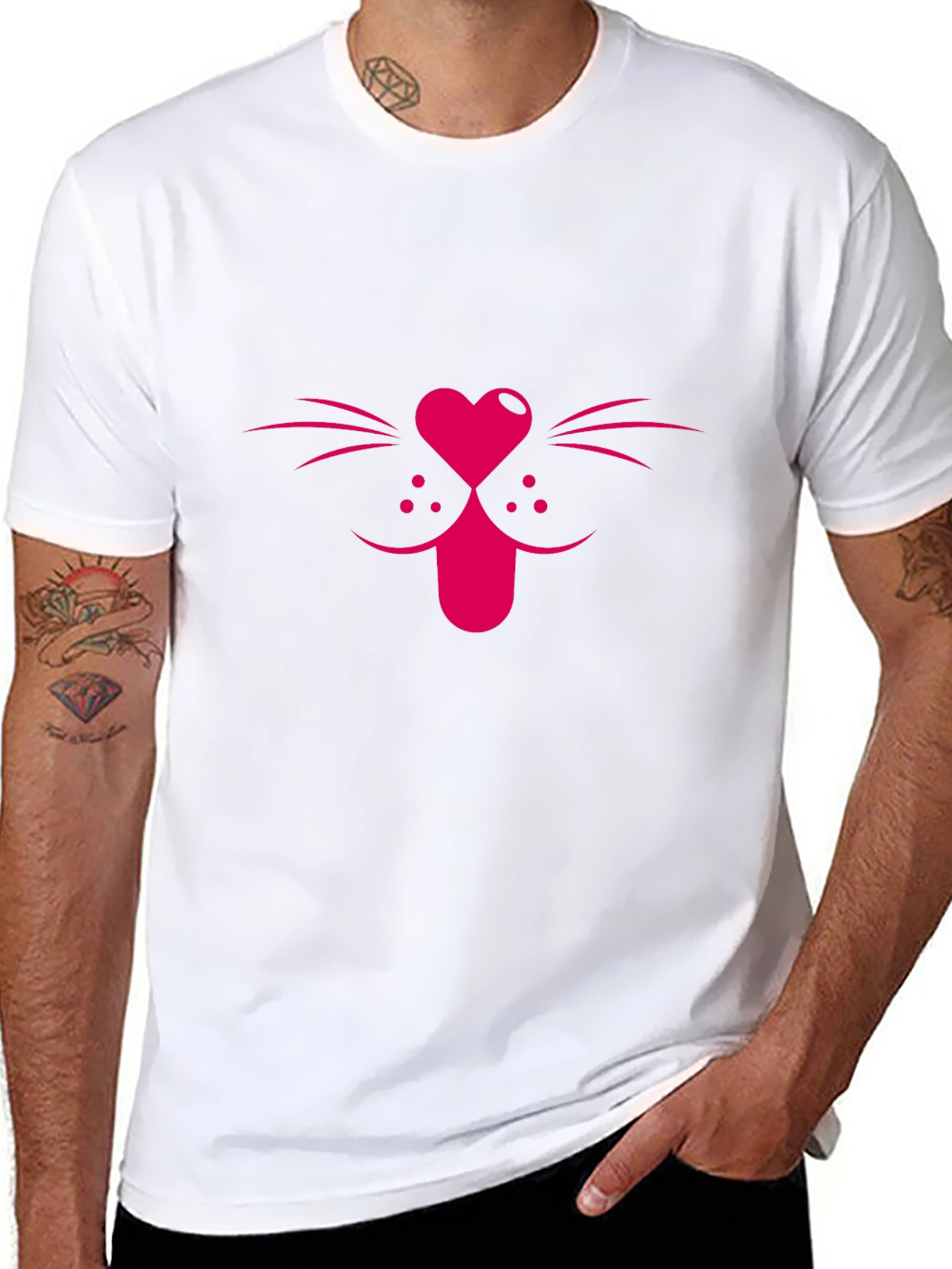 Heart Nose Kitty Tee