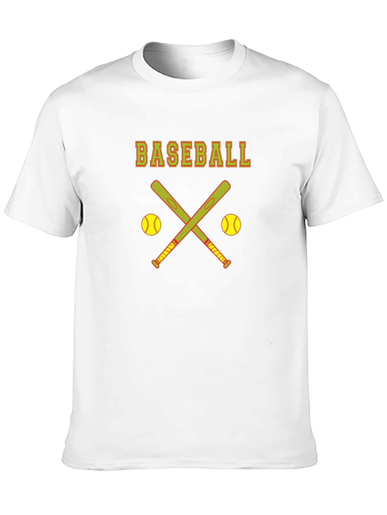 Baseball Graphic Tee - Crossed Bats Design