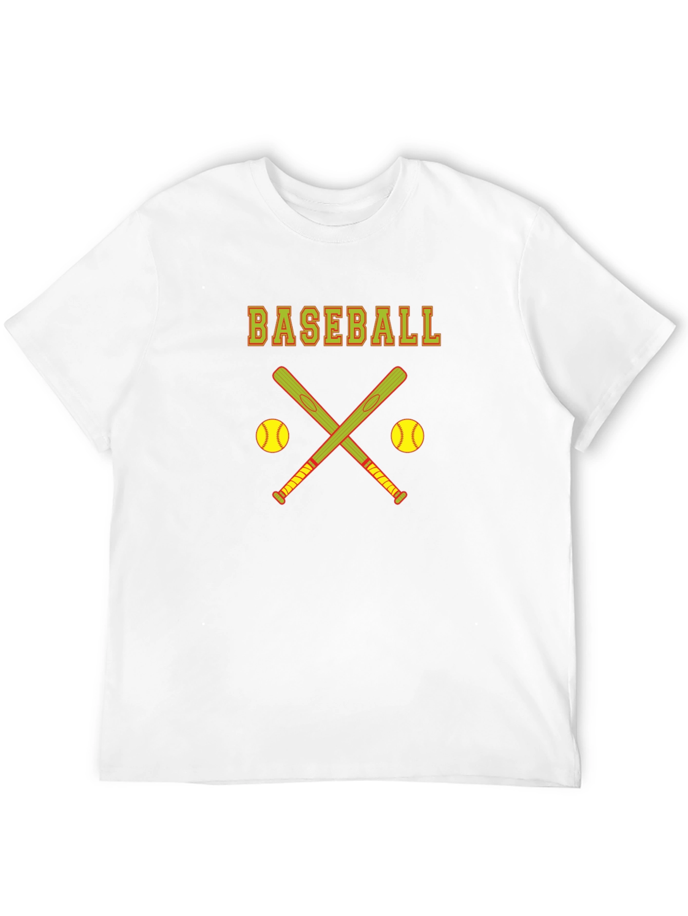 Baseball Graphic Tee - Crossed Bats Design