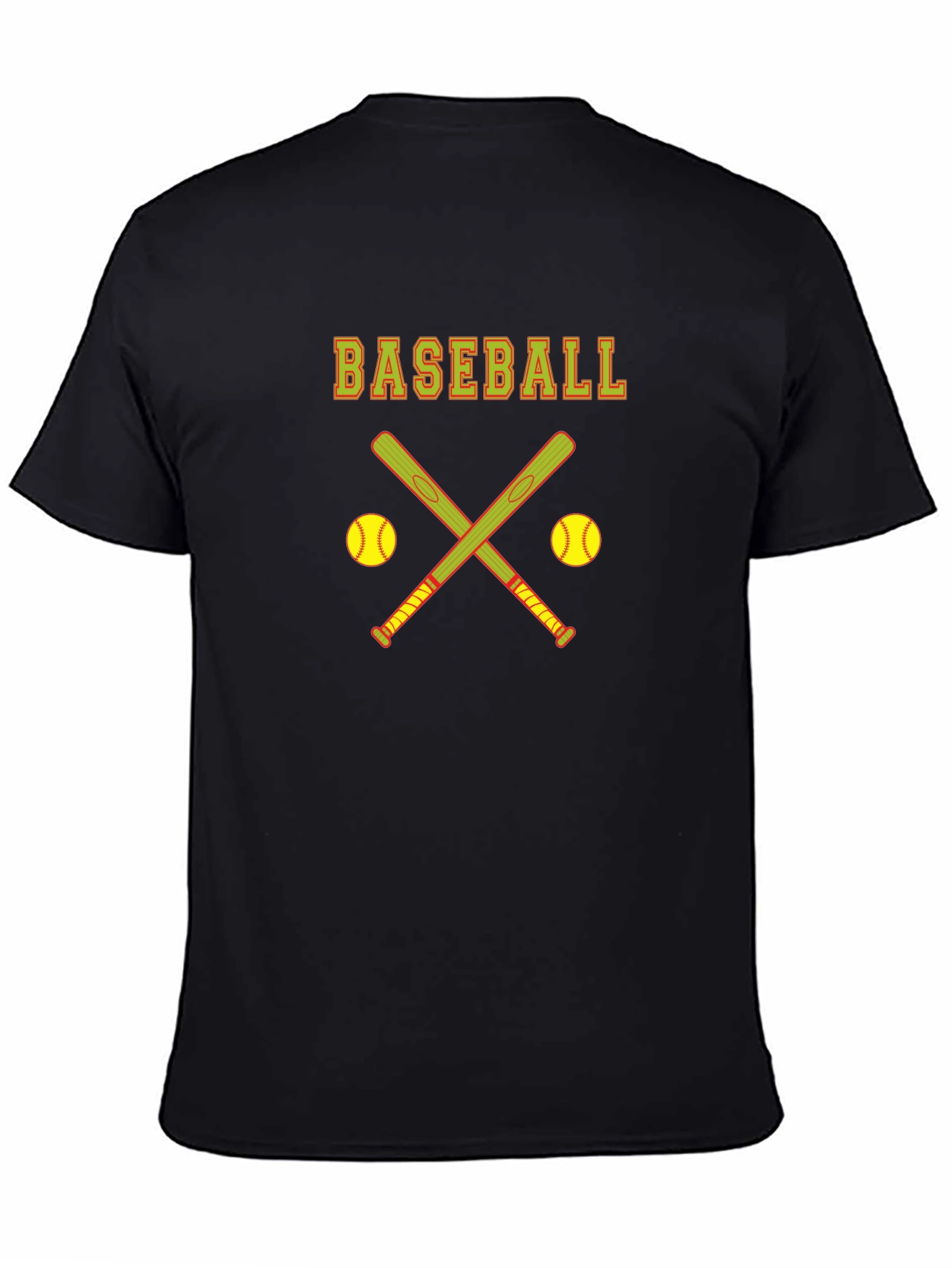 Baseball Graphic Tee - Crossed Bats Design