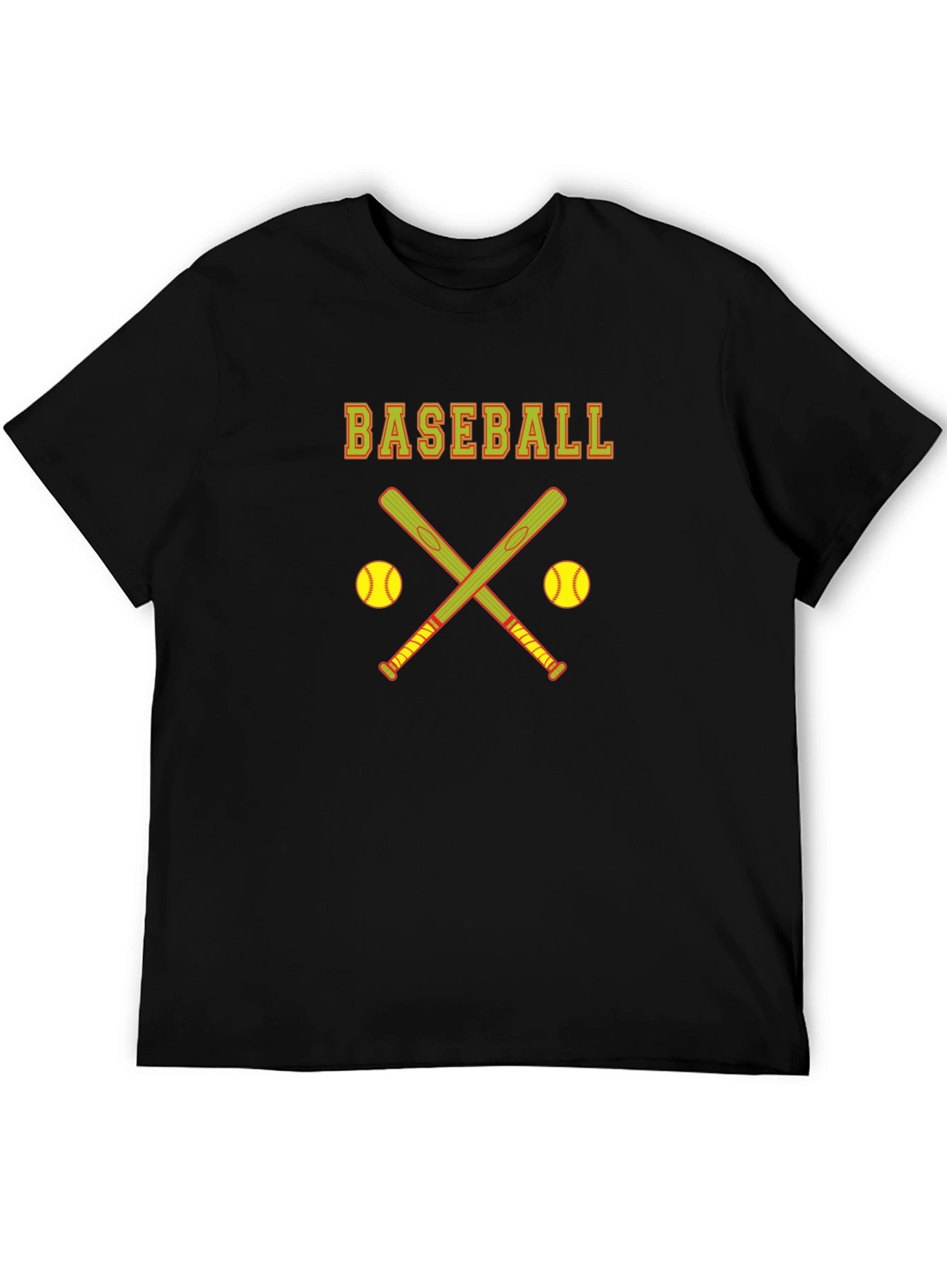 Baseball Graphic Tee - Crossed Bats Design