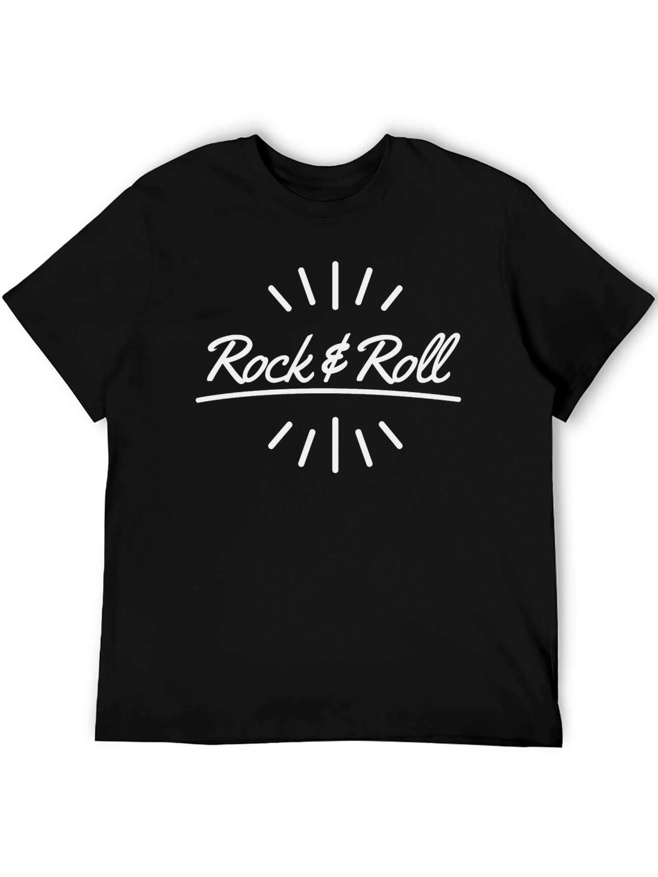 Rock & Roll Graphic Tee - Classic Black T-Shirt