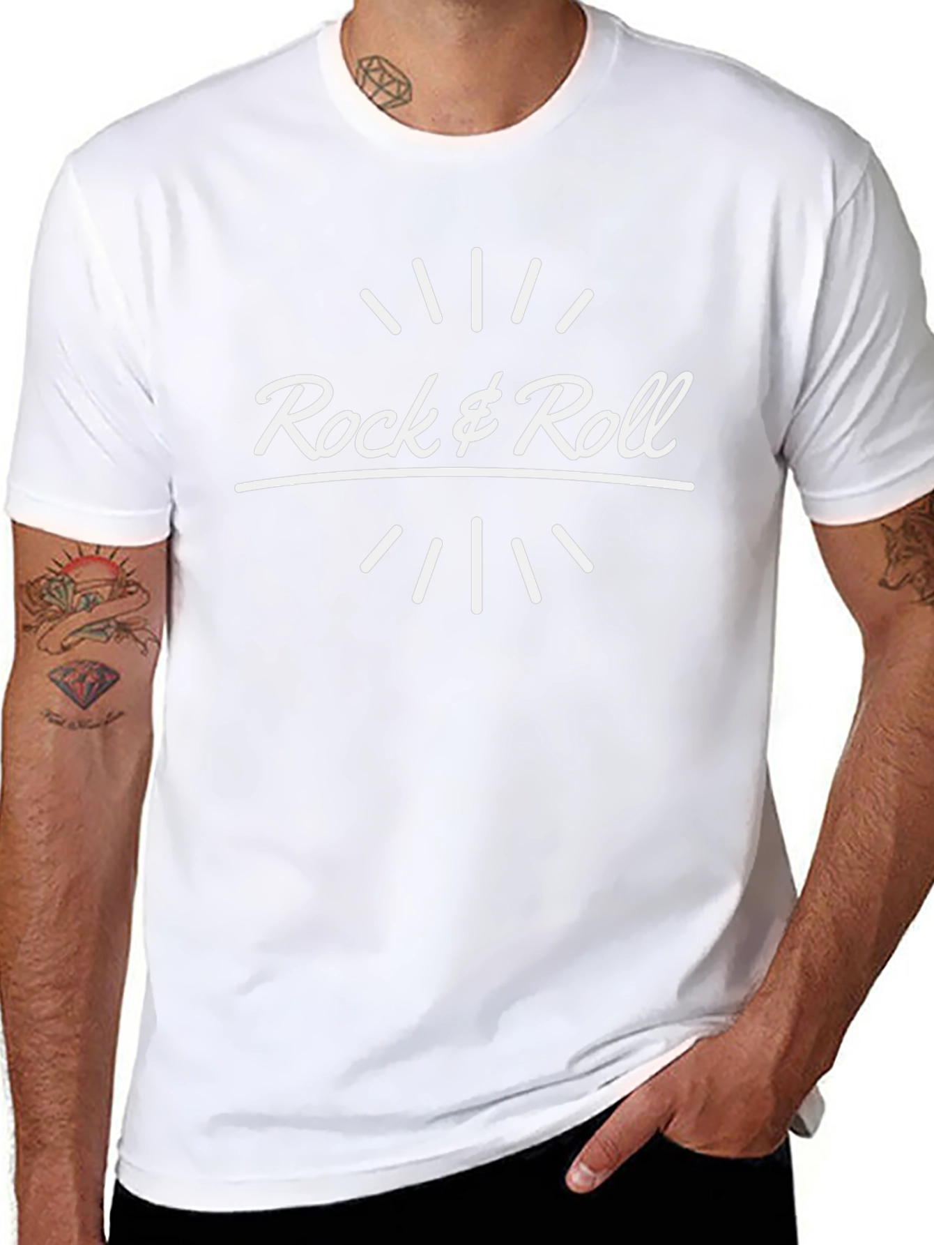 Rock & Roll Graphic Tee - Classic Black T-Shirt