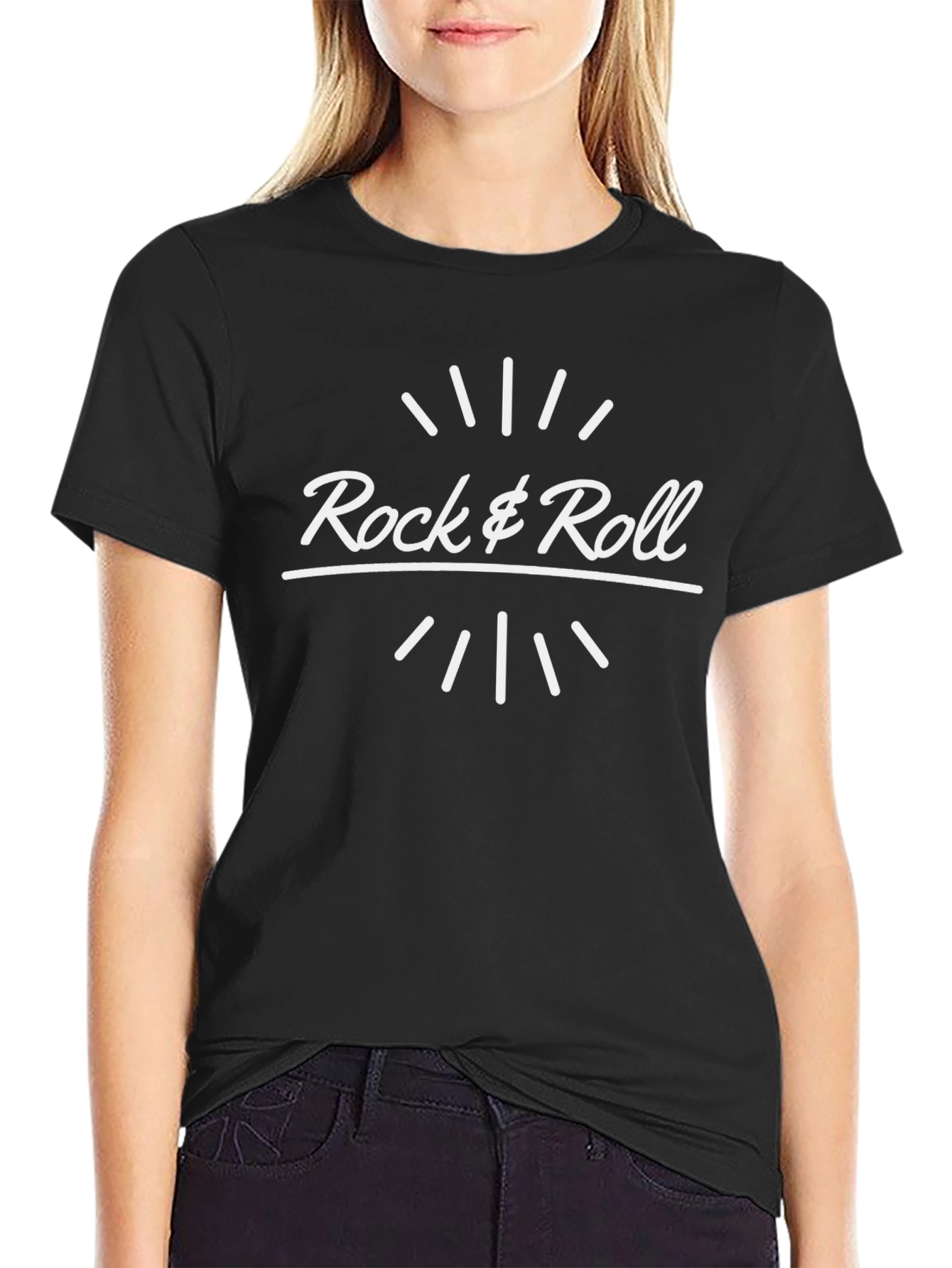 Rock & Roll Graphic Tee - Classic Black T-Shirt