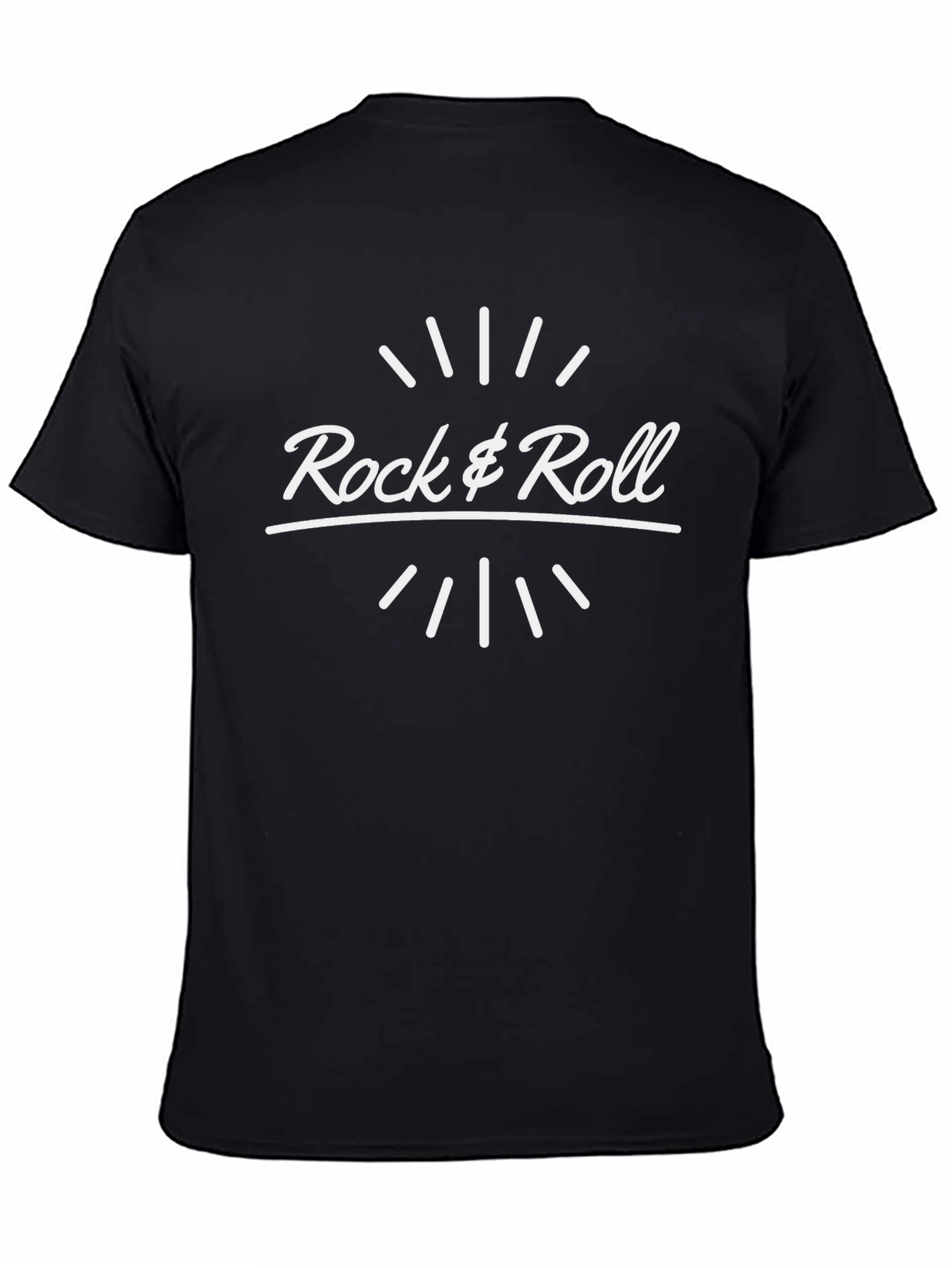 Rock & Roll Graphic Tee - Classic Black T-Shirt