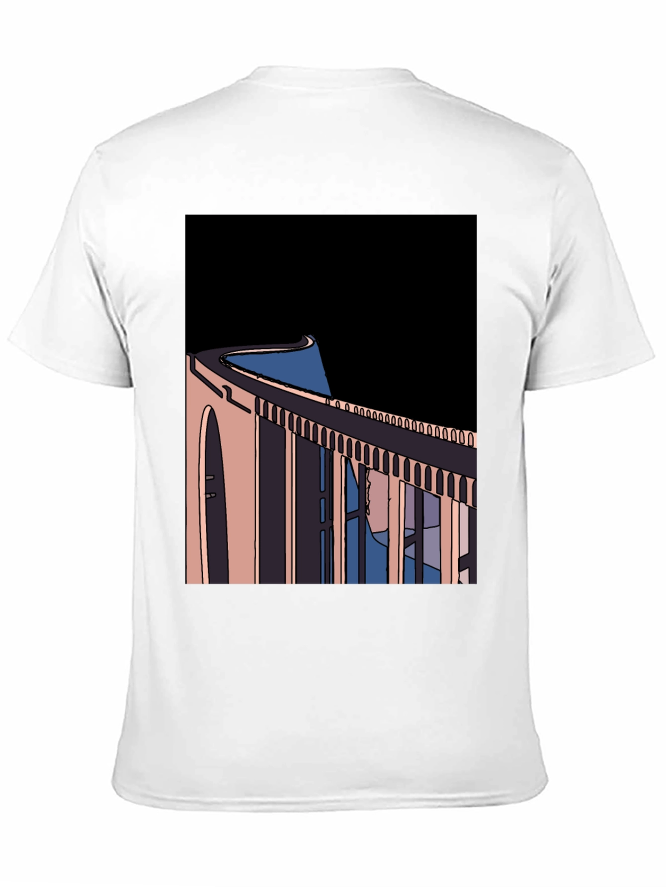Abstract Bridge Graphic Tee - Black