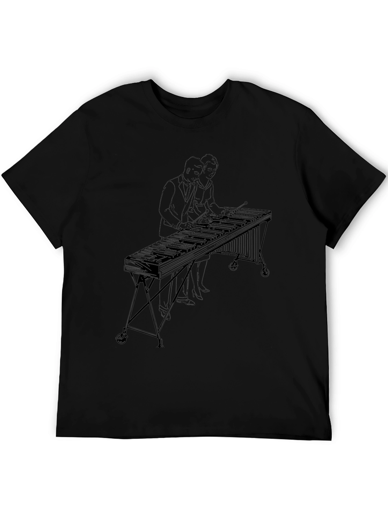 Marimba Duo T-Shirt - Black Cotton Tee