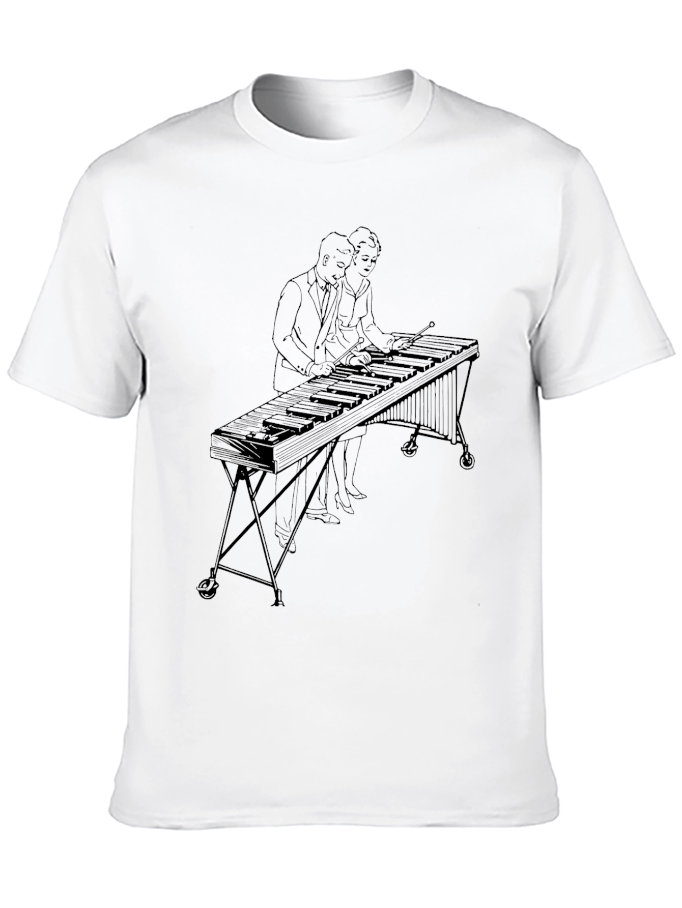 Marimba Duo T-Shirt - Black Cotton Tee
