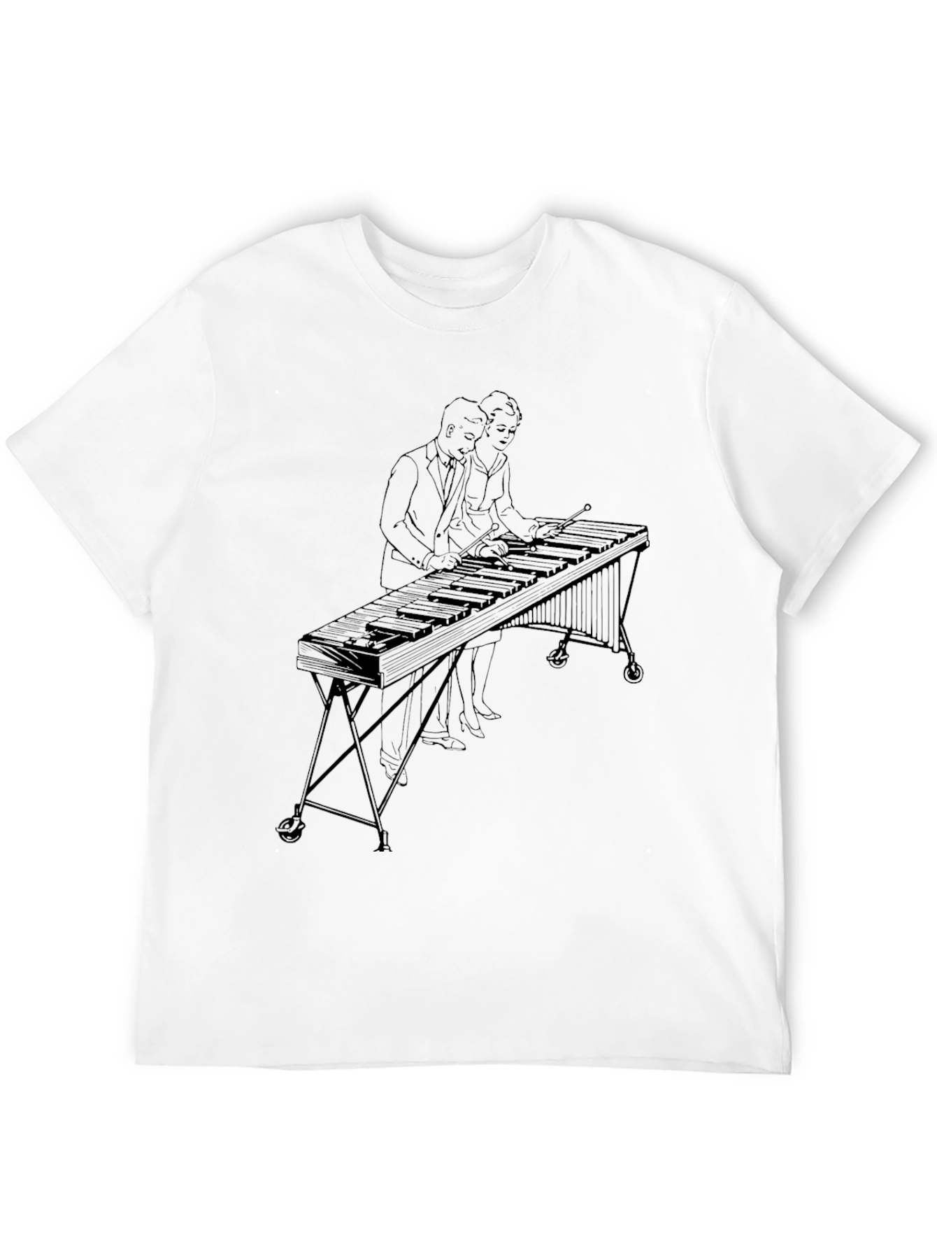 Marimba Duo T-Shirt - Black Cotton Tee