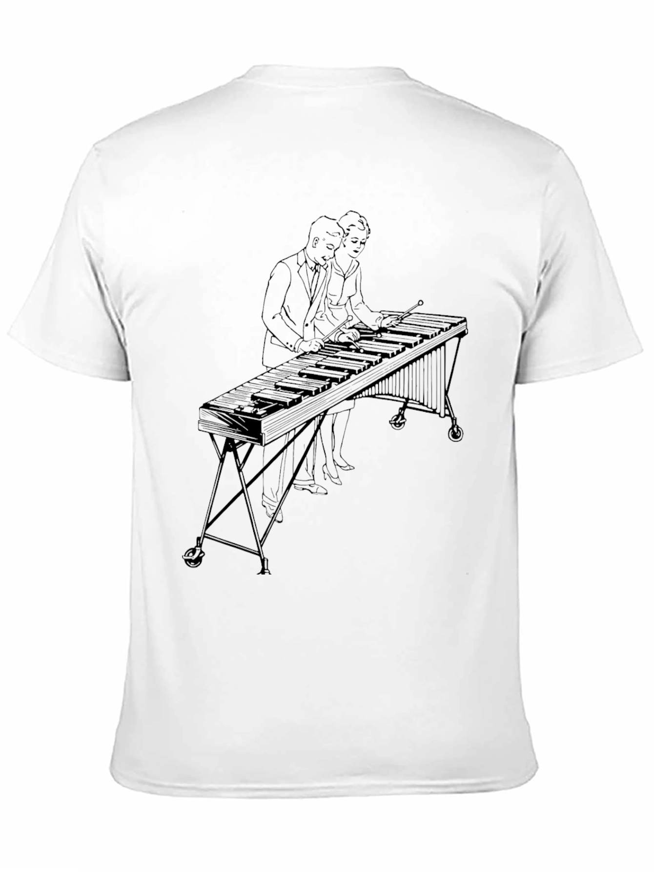 Marimba Duo T-Shirt - Black Cotton Tee