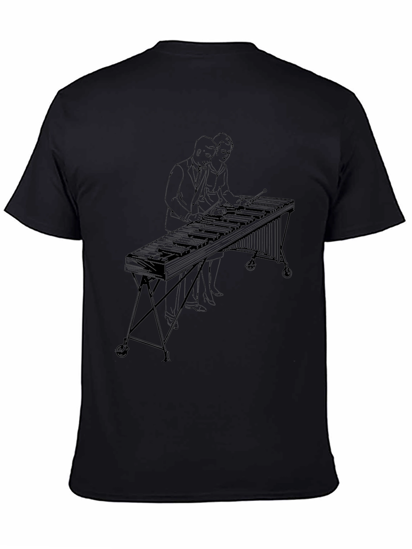 Marimba Duo T-Shirt - Black Cotton Tee