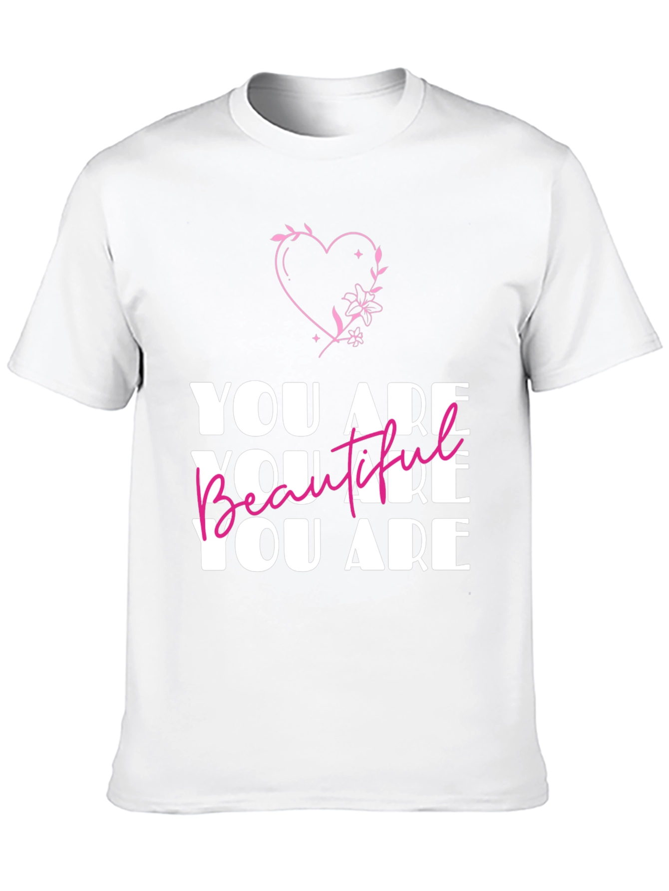 You Are Beautiful Graphic Tee - Stylish Comfort