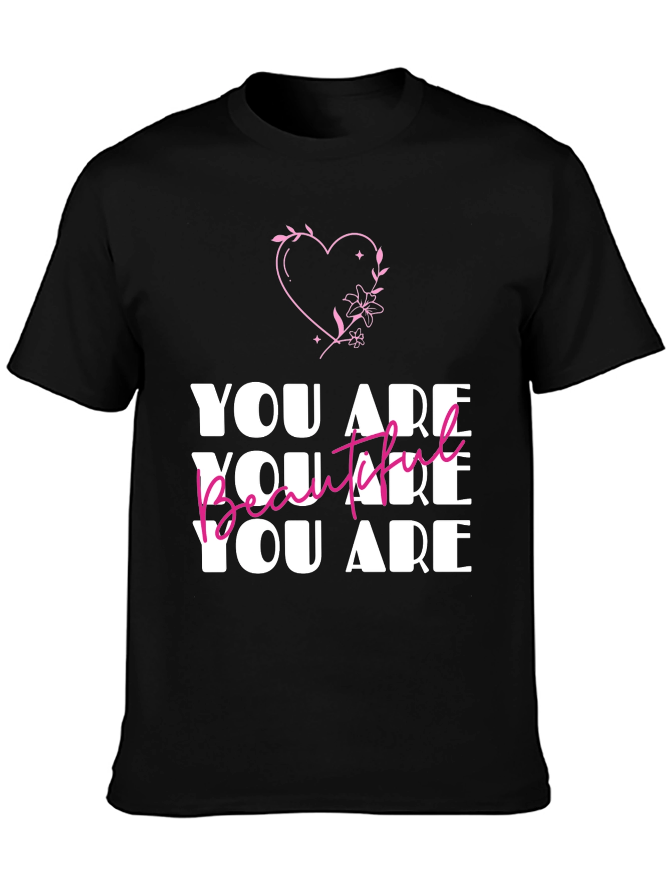 You Are Beautiful Graphic Tee - Stylish Comfort