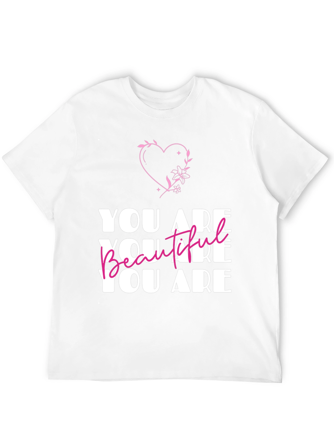 You Are Beautiful Graphic Tee - Stylish Comfort