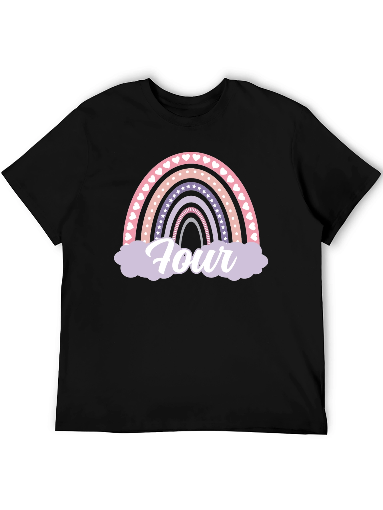 Rainbow Four Birthday T-Shirt