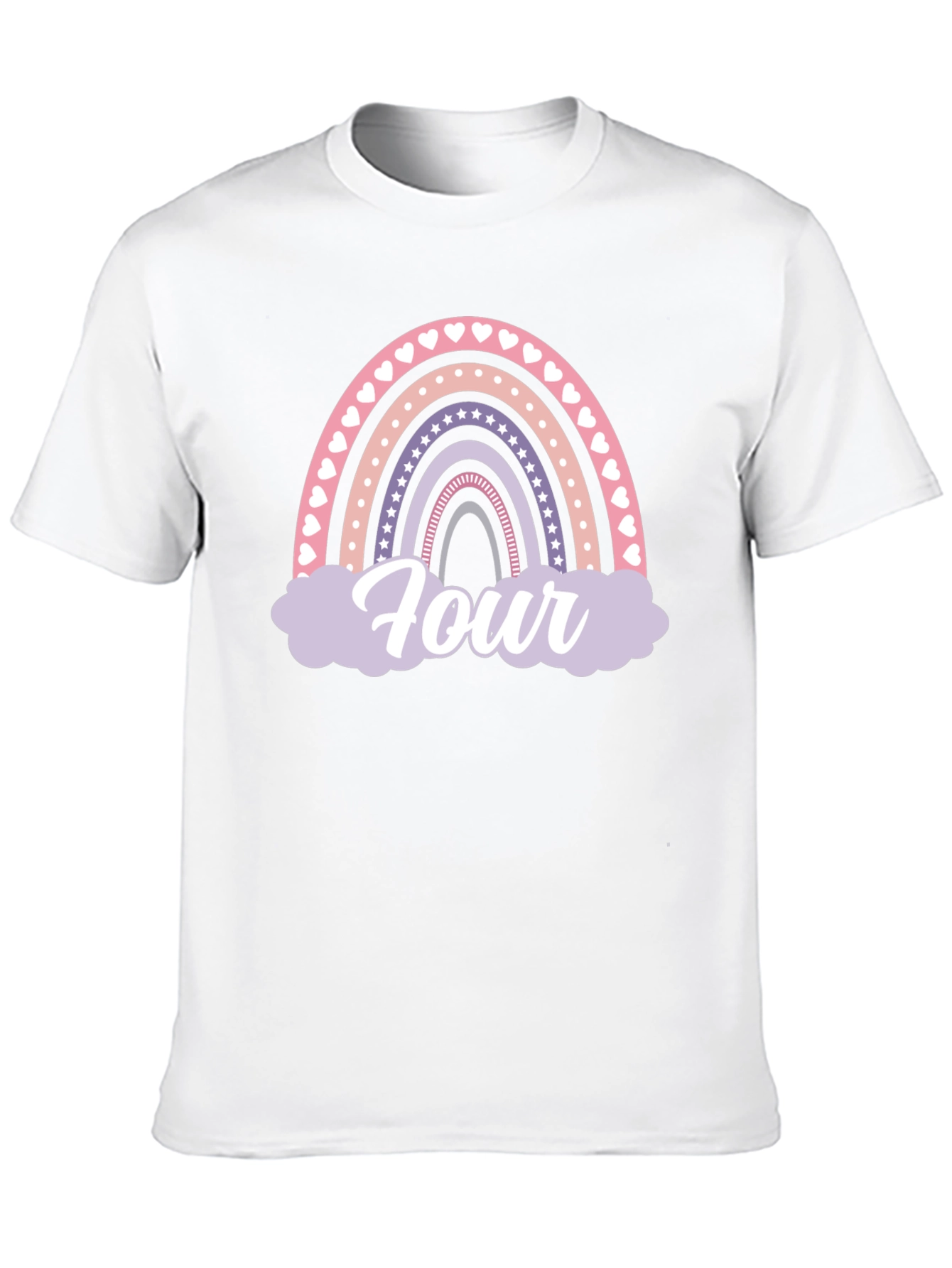 Rainbow Four Birthday T-Shirt