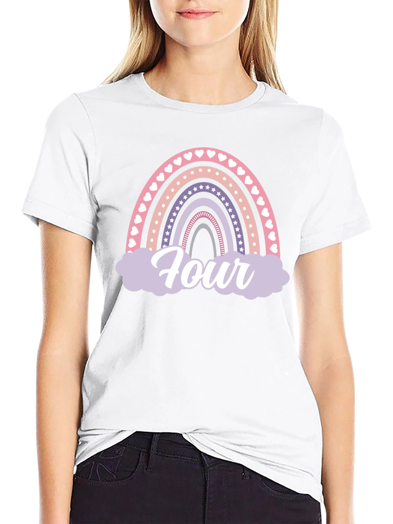 Rainbow Four Birthday T-Shirt