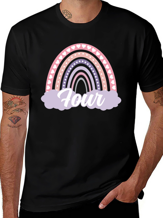 Rainbow Four Birthday T-Shirt