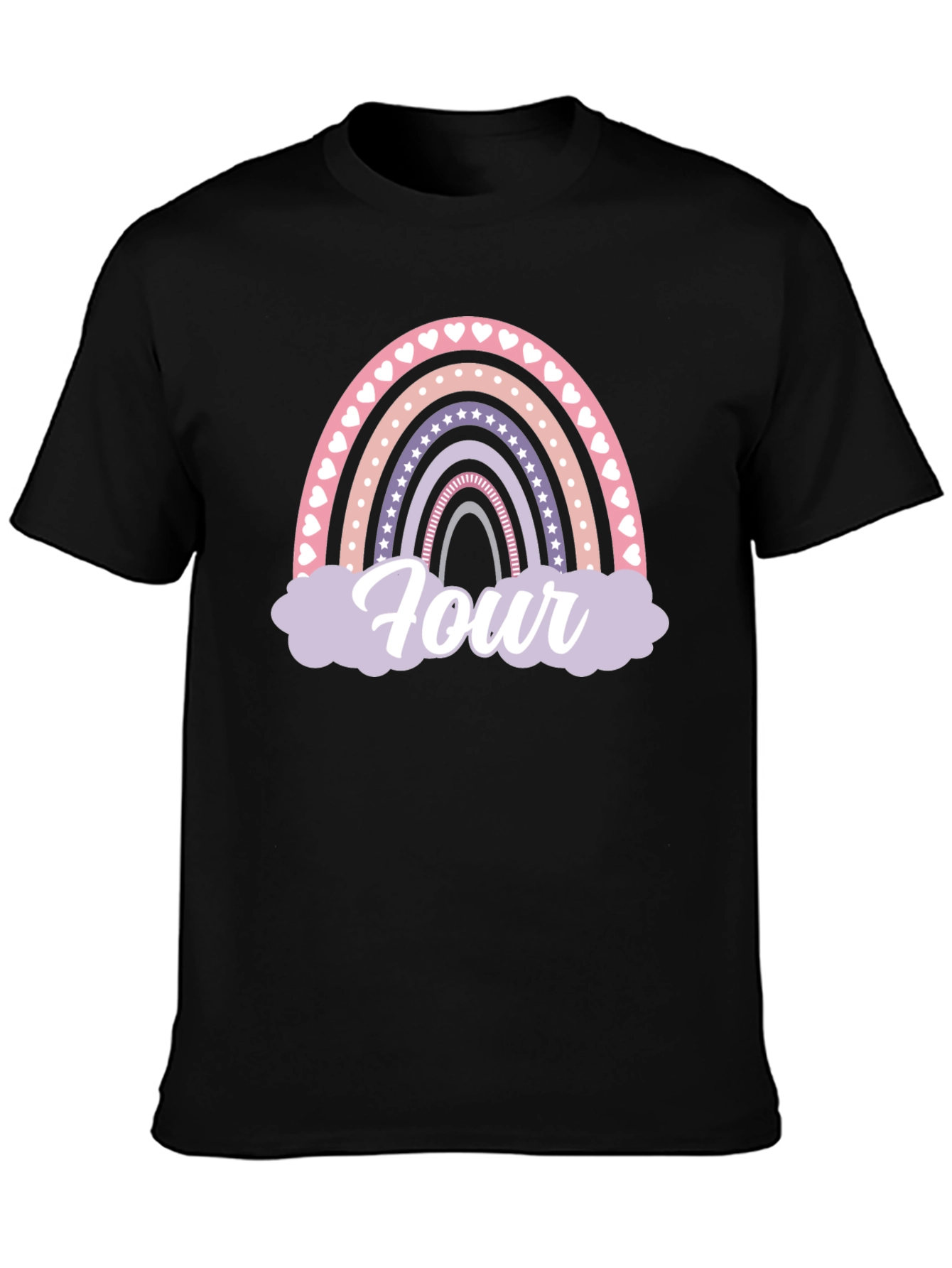 Rainbow Four Birthday T-Shirt