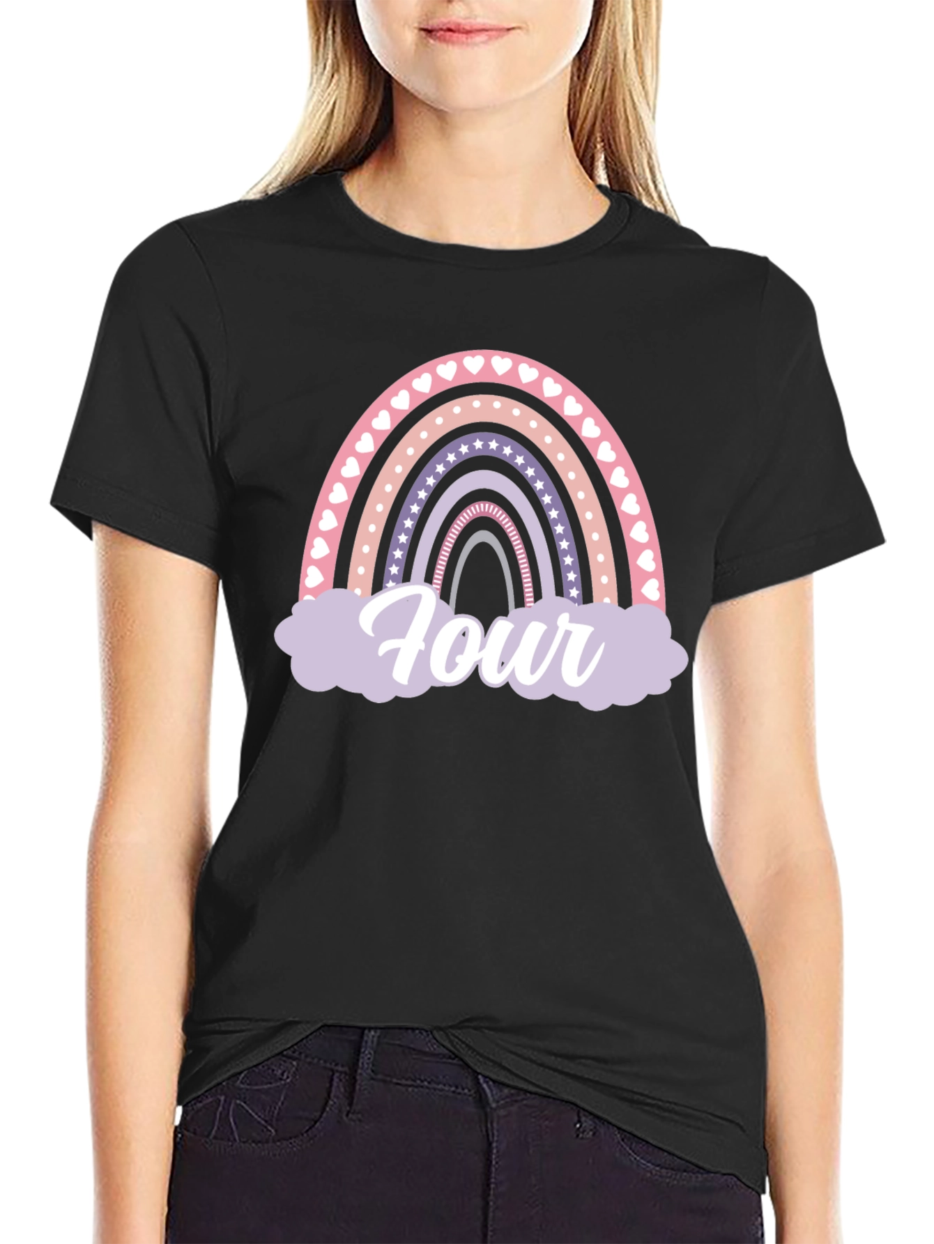 Rainbow Four Birthday T-Shirt