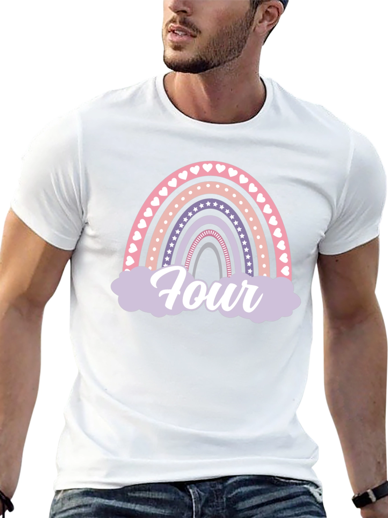 Rainbow Four Birthday T-Shirt