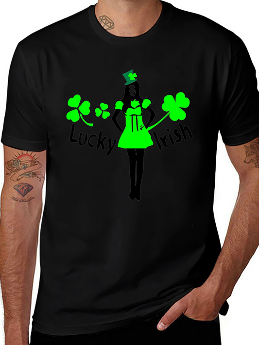 Lucky Irish St. Patricks Day Black T-Shirt