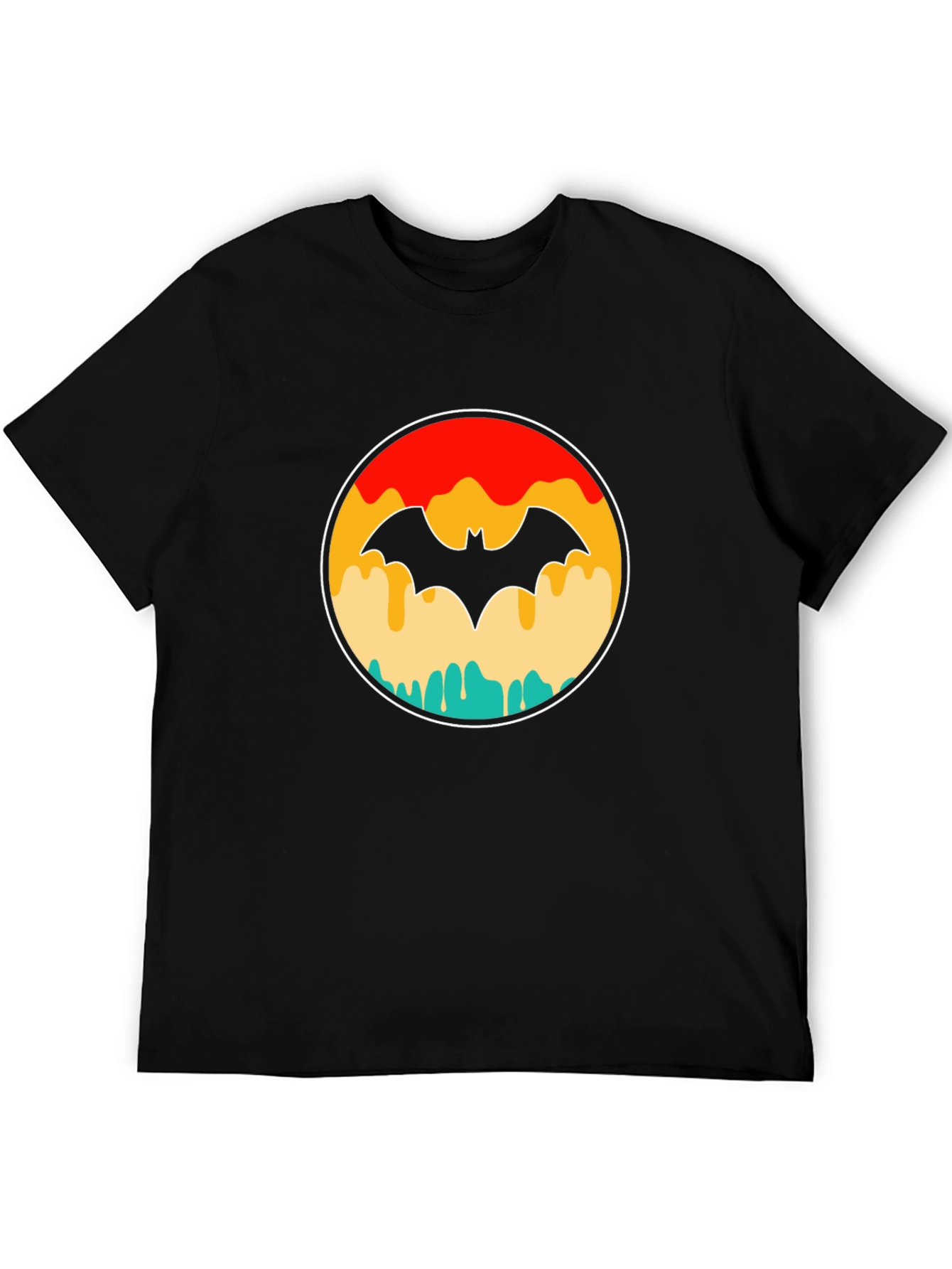 Retro Batman T-Shirt - Graphic Print Black Tee