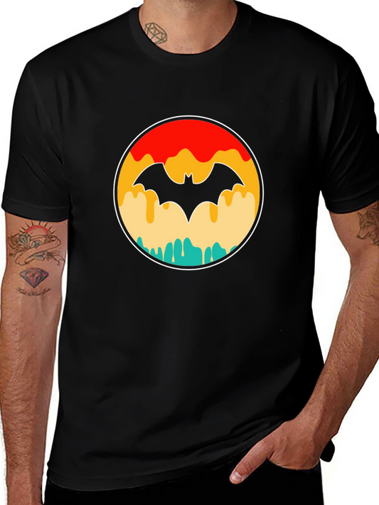 Retro Batman T-Shirt - Graphic Print Black Tee