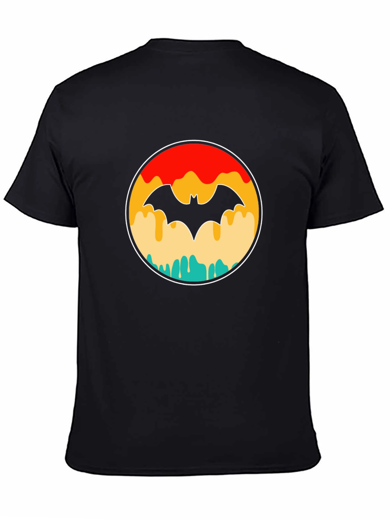 Retro Batman T-Shirt - Graphic Print Black Tee