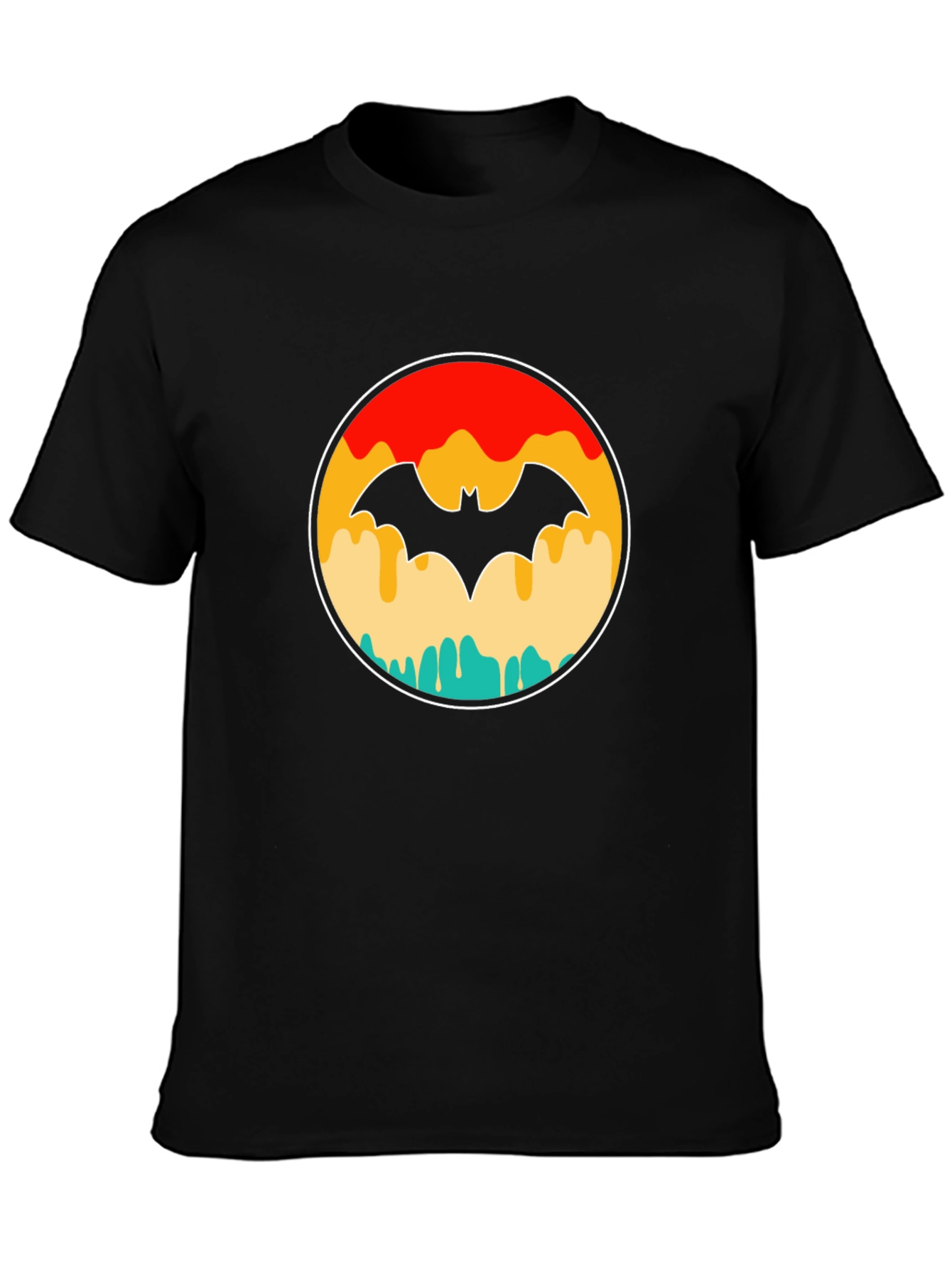 Retro Batman T-Shirt - Graphic Print Black Tee