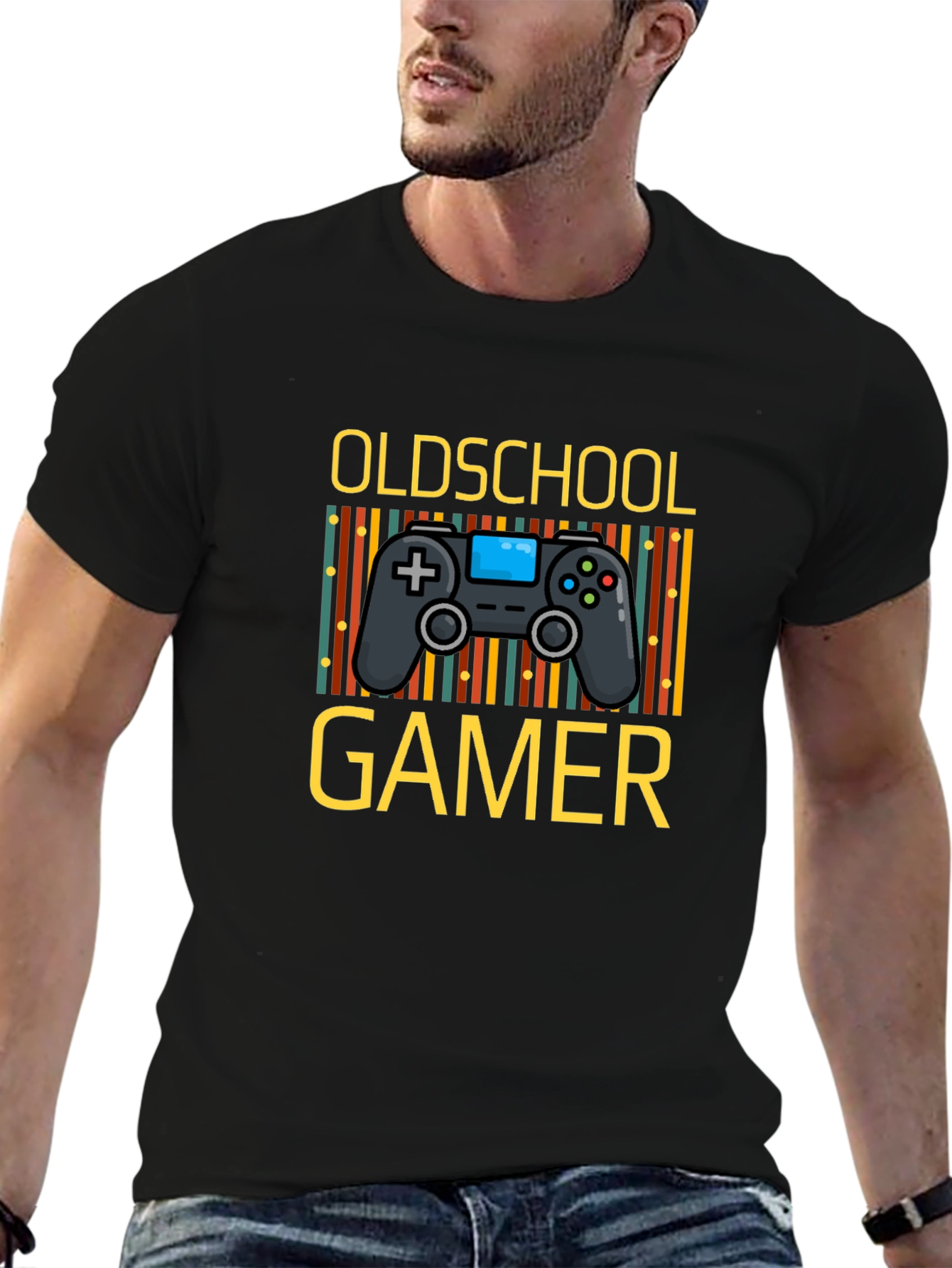Oldschool Gamer Graphic Tee - Retro Gaming Shirt