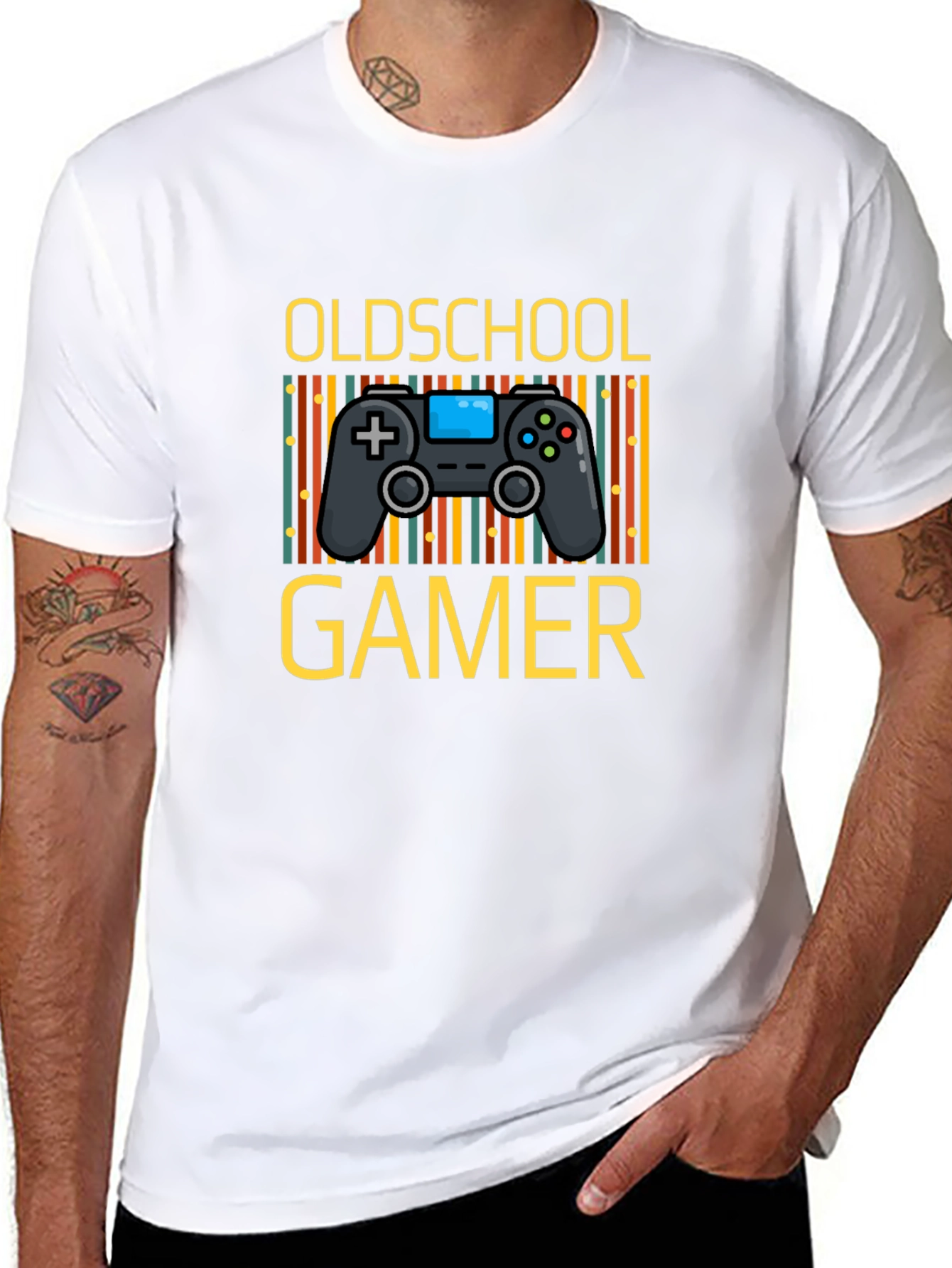 Oldschool Gamer Graphic Tee - Retro Gaming Shirt