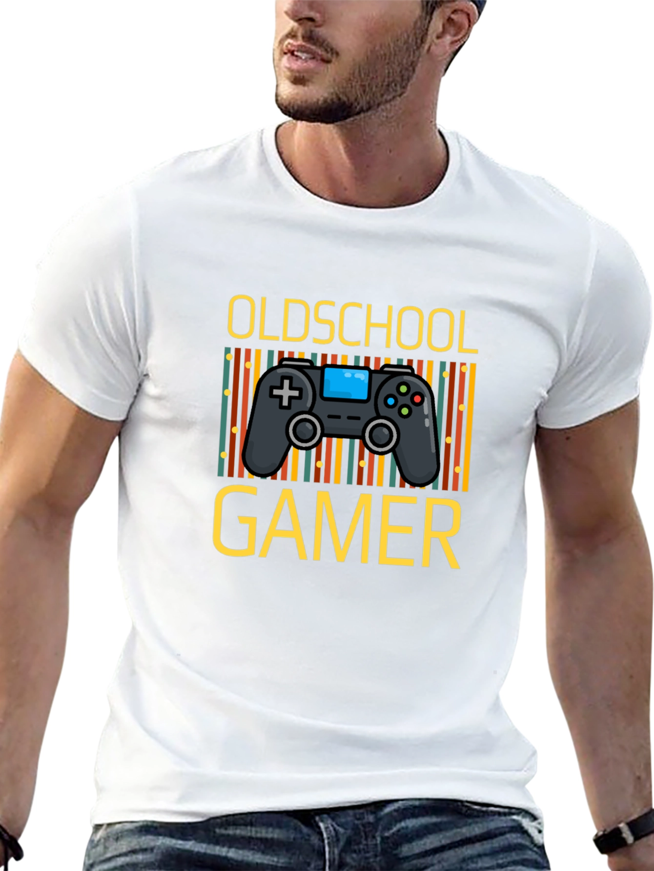 Oldschool Gamer Graphic Tee - Retro Gaming Shirt
