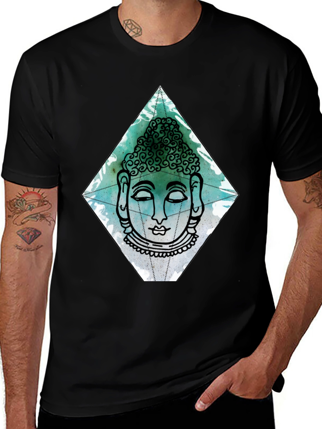 Buddha Graphic Tee - Mens Black T-Shirt